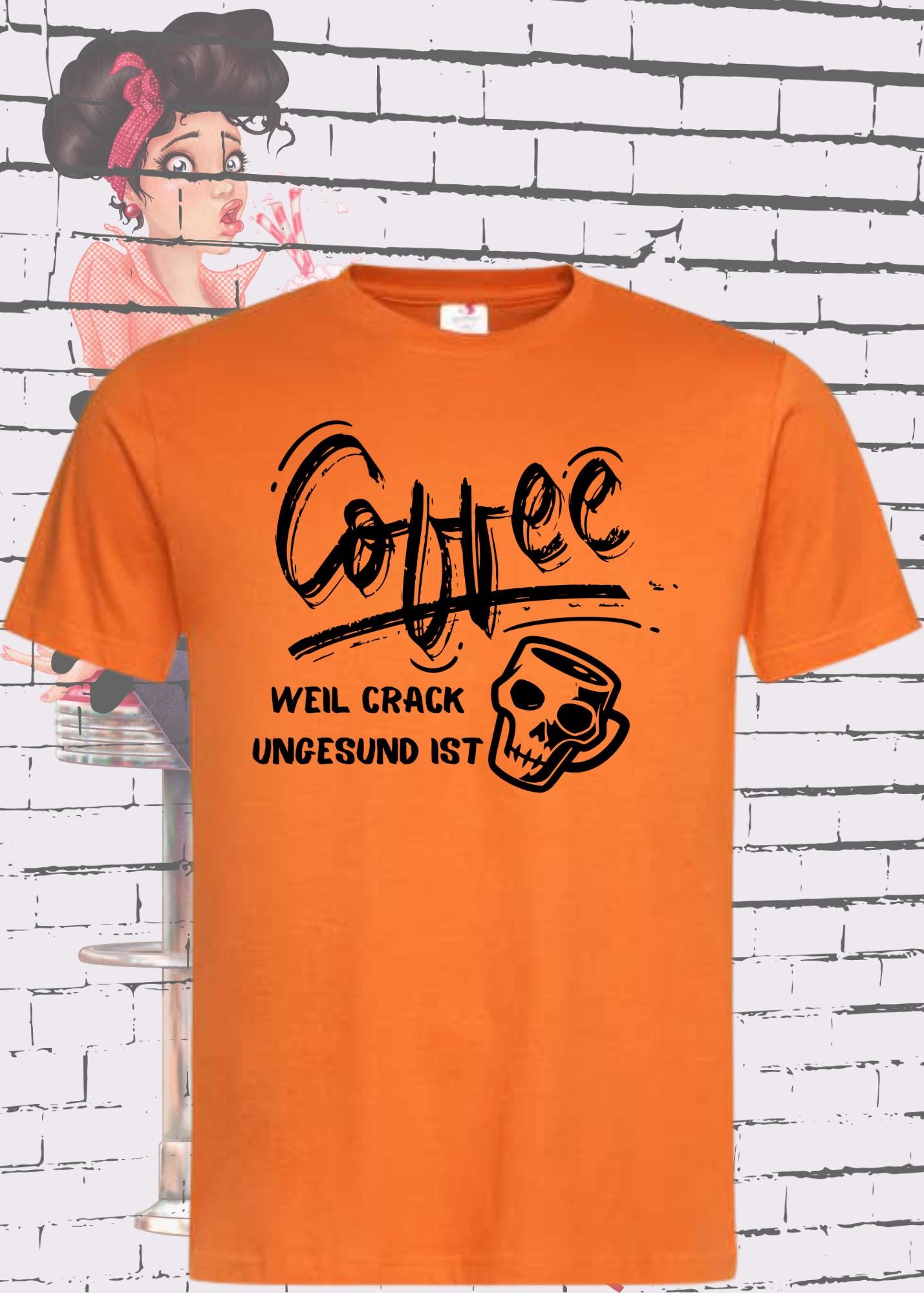 ☕ T-Shirt Coffee weil Crack ungesund ist 😂 Lustige Kaffee Sprüche Geschenkidee 🎁 Geburtstag viele Farben Unisex 👕