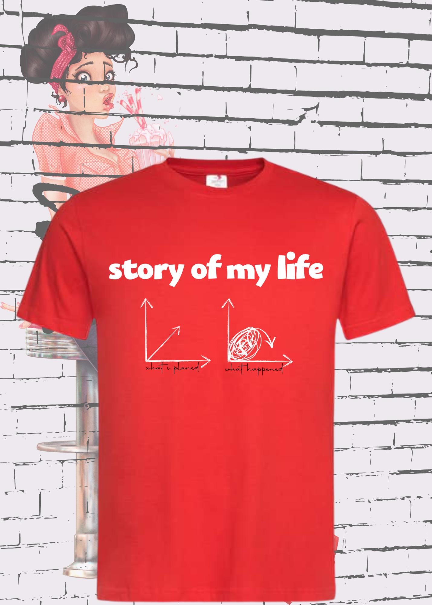 π T-Shirt Story of my life π Witziges T-Shirt mit Diagramm π Geschenkidee Unisex π