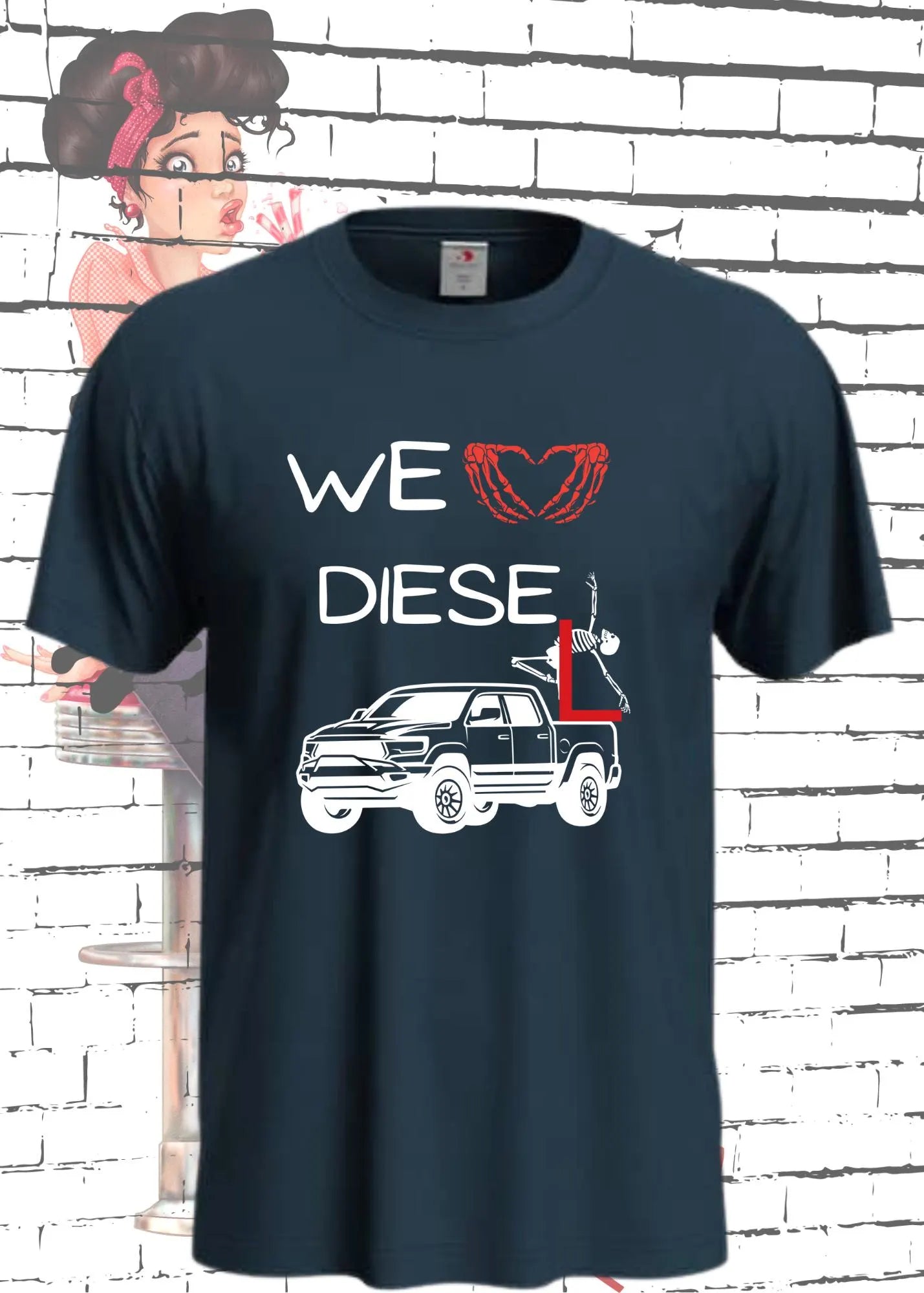 ๐ T-Shirt 'WE love Diese l pick up diesel' ๐จ - Witziges Diesel-Shirt fรผr Pickup-Liebhaber ๐