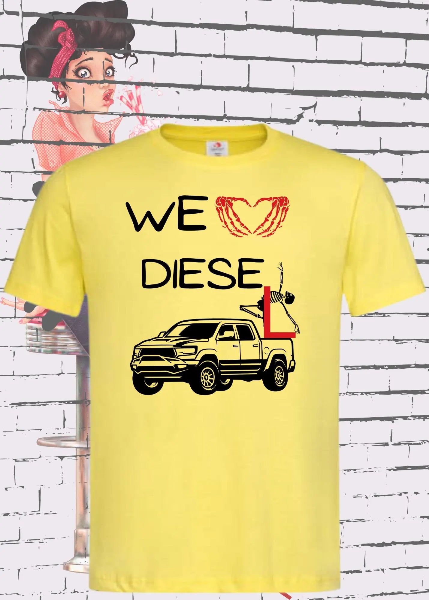 ๐ T-Shirt 'WE love Diese l pick up diesel' ๐จ - Witziges Diesel-Shirt fรผr Pickup-Liebhaber ๐