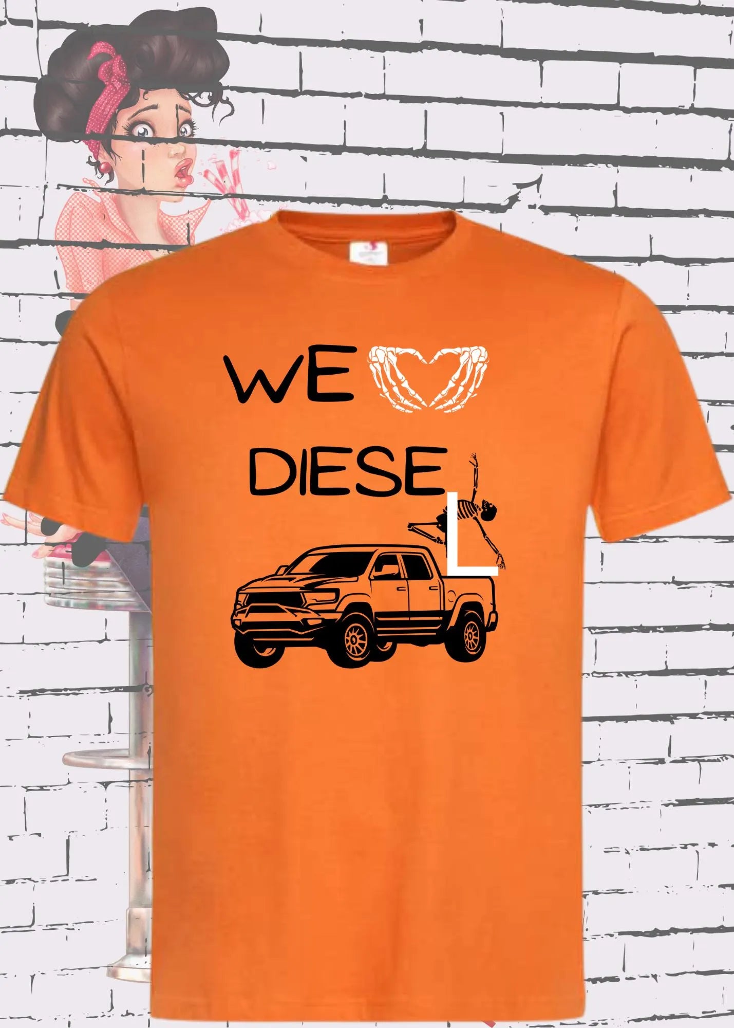 ๐ T-Shirt 'WE love Diese l pick up diesel' ๐จ - Witziges Diesel-Shirt fรผr Pickup-Liebhaber ๐
