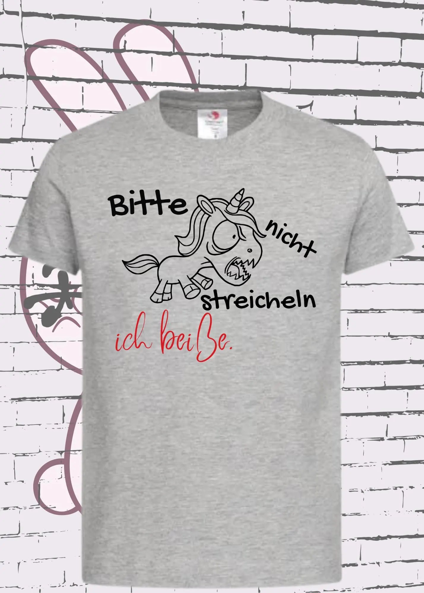 ๐ฆ Kinder T-Shirt Einhorn bitte nicht streicheln, ich beiรe ๐ Witziges Kids T-Shirt ๐ Geschenkidee ๐