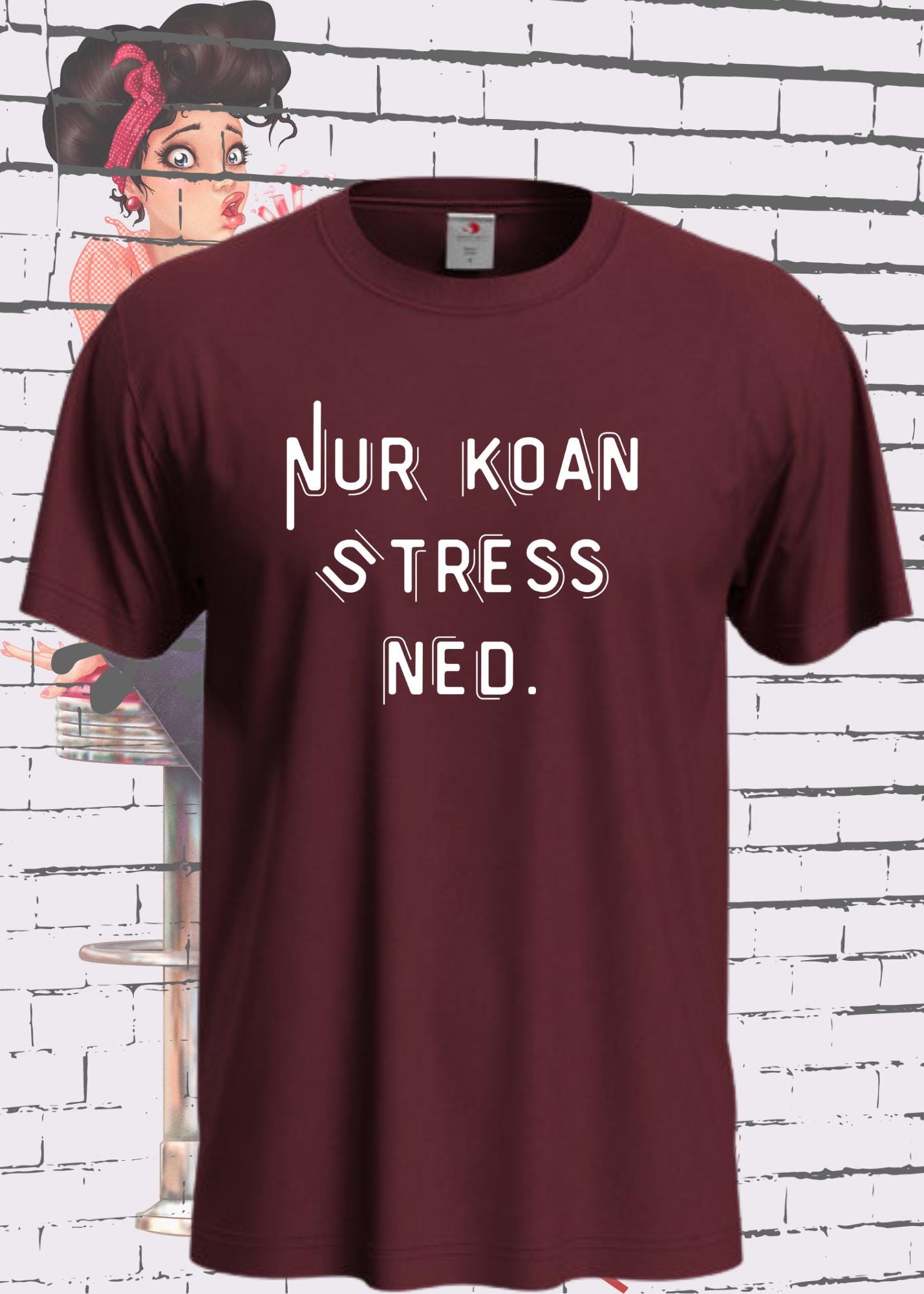 😌 T-Shirt Nur Koan Stress ned 🍺 Bayern T-Shirt Lustige Sprüche Geschenkidee 🎁 Geburtstag Unisex viele Farben 👕