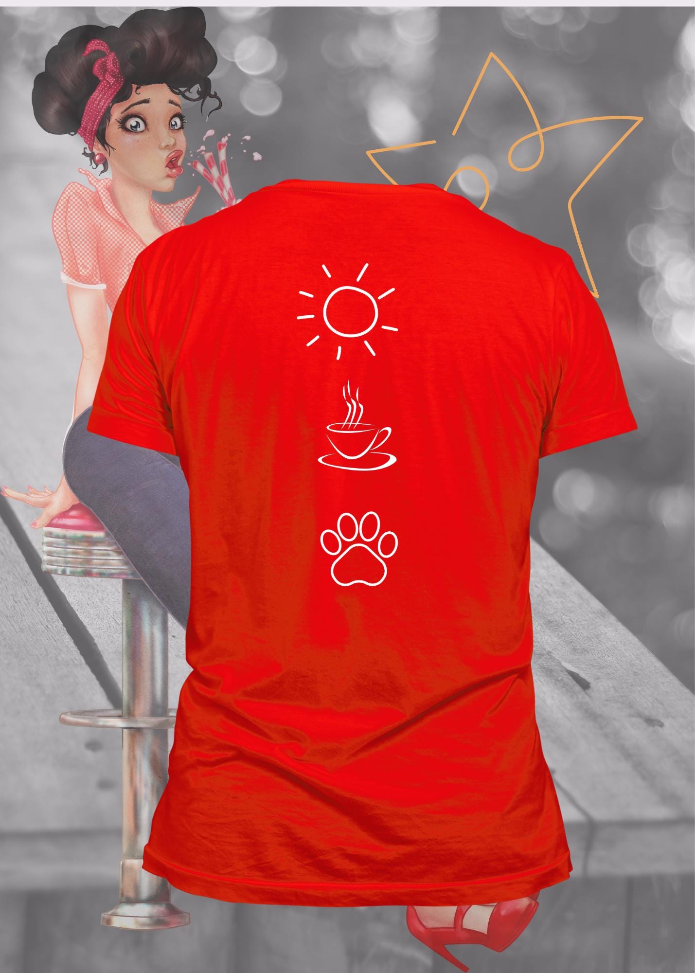 π¨ Herren T-Shirt I'm a simple Man β Kaffee Sonnenschein Hunde π Witziges Statement Shirt π Lustiges Geschenk π