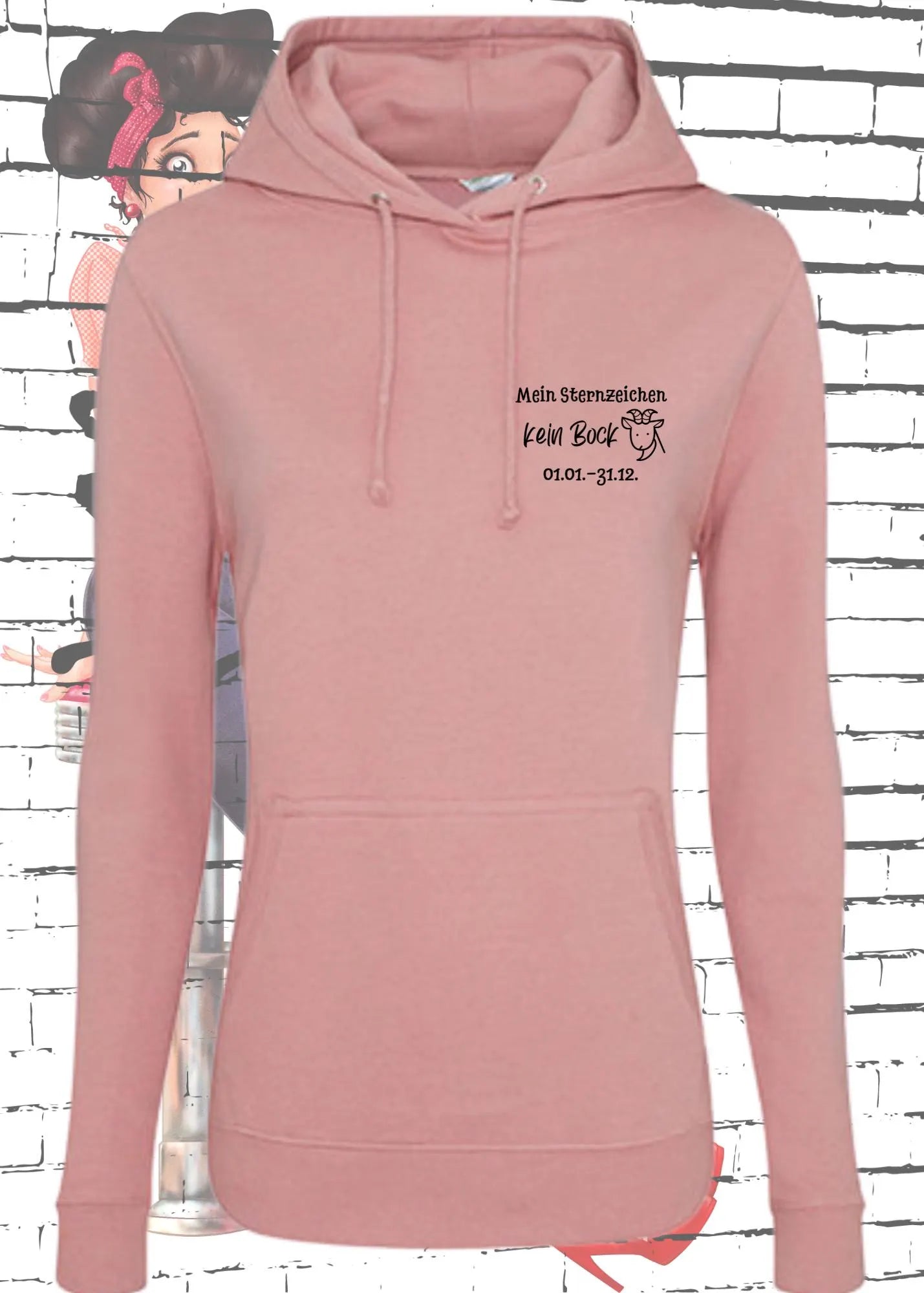 ♈Damen Hoodie Sternzeichen Kein Bock 01.01.-31.12 - Lustiger Spruch Hoodie 😴