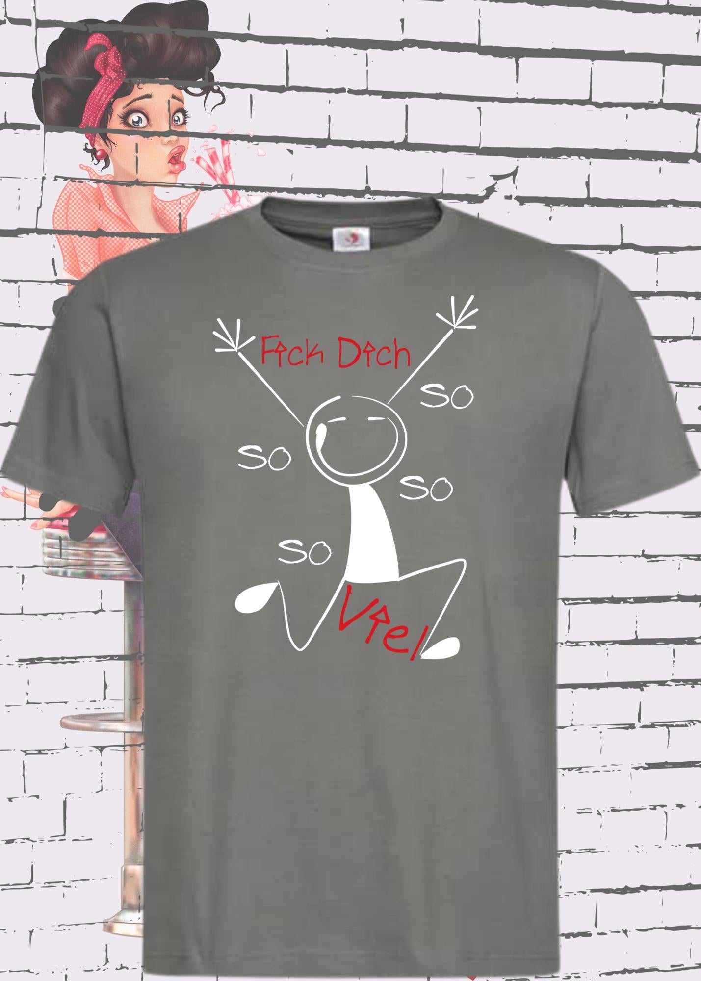 💕 T-Shirt 'Fick Dich So So So So viel' - Lustiges Statement Geschenk Unisex