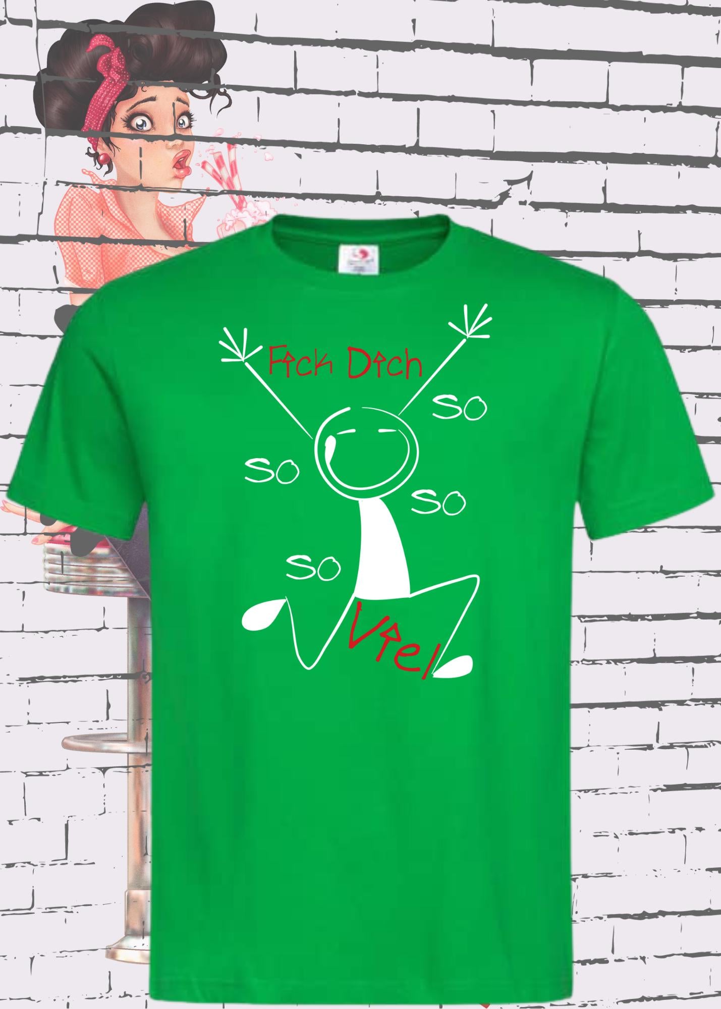 💕 T-Shirt 'Fick Dich So So So So viel' - Lustiges Statement Geschenk Unisex