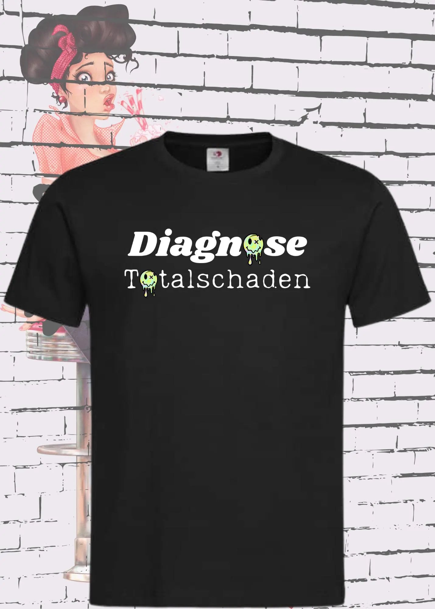 🩺💥 Unisex T-Shirt 'Diagnose Totalschaden' - Lustiges Medizin Statement Shirt