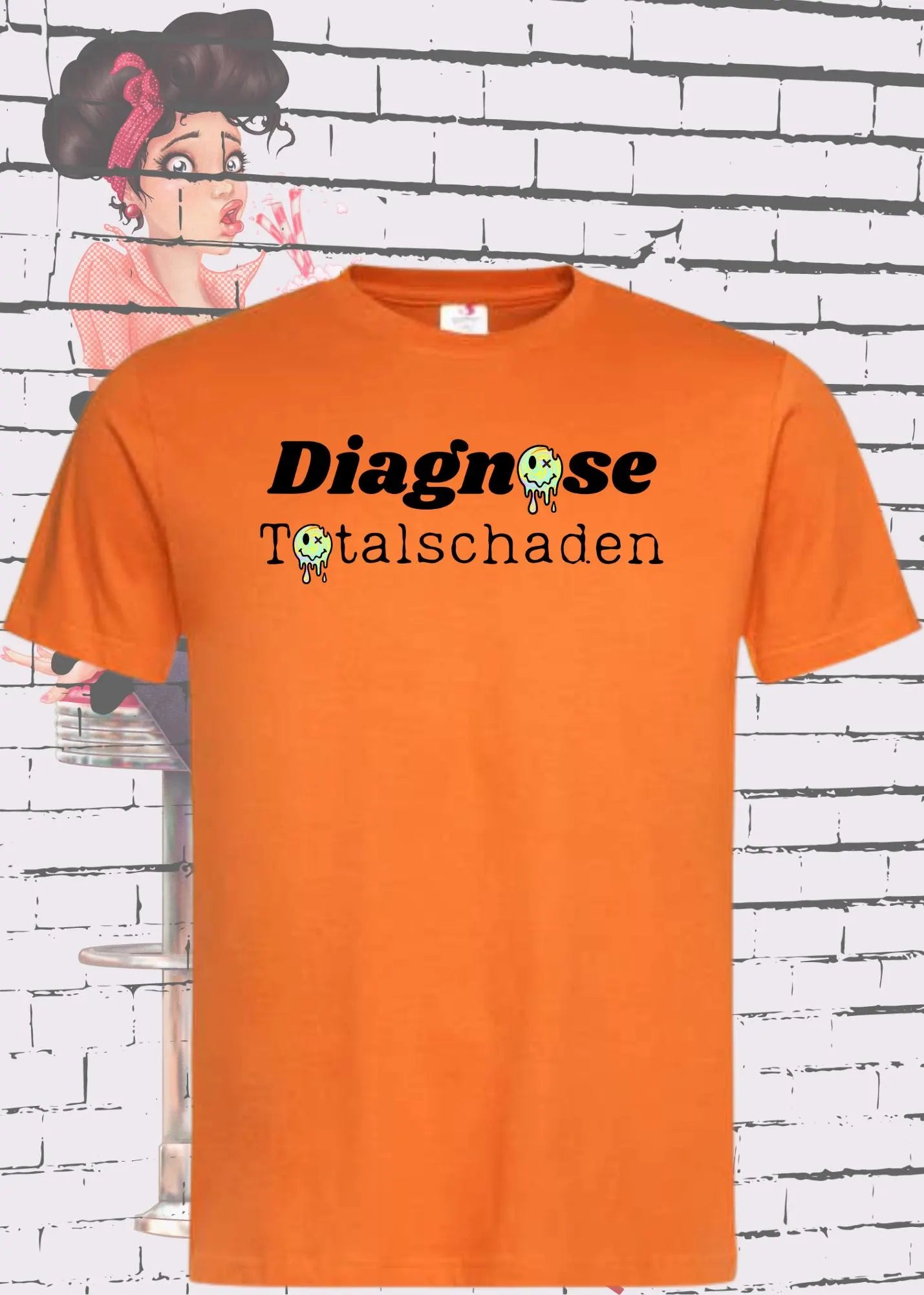 🩺💥 Unisex T-Shirt 'Diagnose Totalschaden' - Lustiges Medizin Statement Shirt