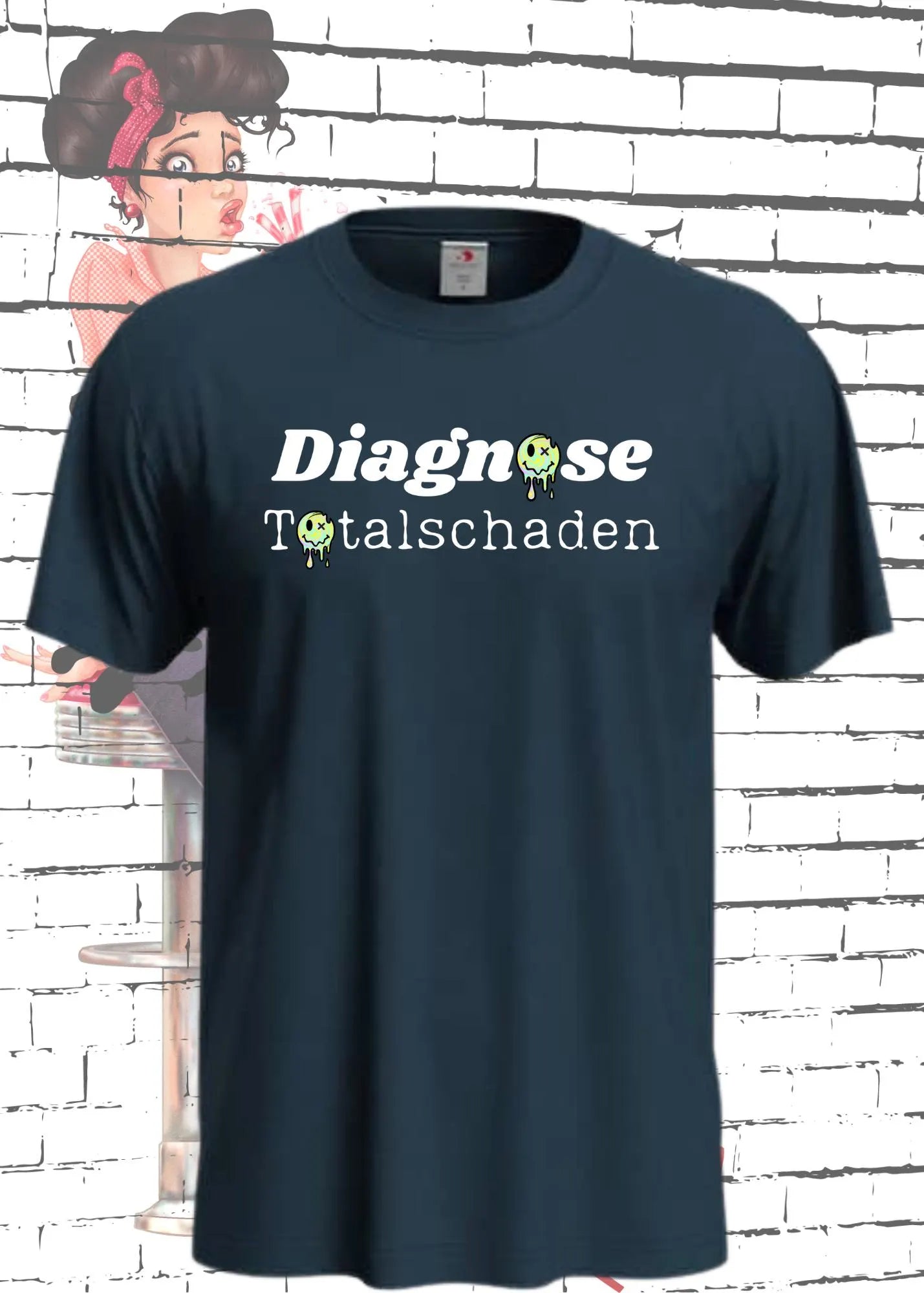 🩺💥 Unisex T-Shirt 'Diagnose Totalschaden' - Lustiges Medizin Statement Shirt