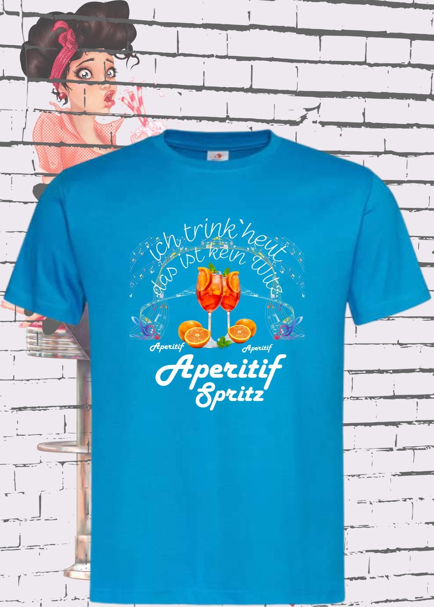 🍹 T-Shirt 'Heute trinke ich und das ist kein Witz Aperitif Spritz' - Lustiges Geschenk Unisex 🥂