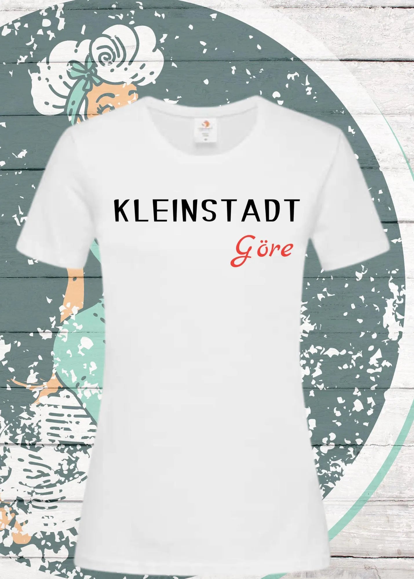 👑 Damen T-Shirt Kleinstadt Göre 💕 Statement Shirt