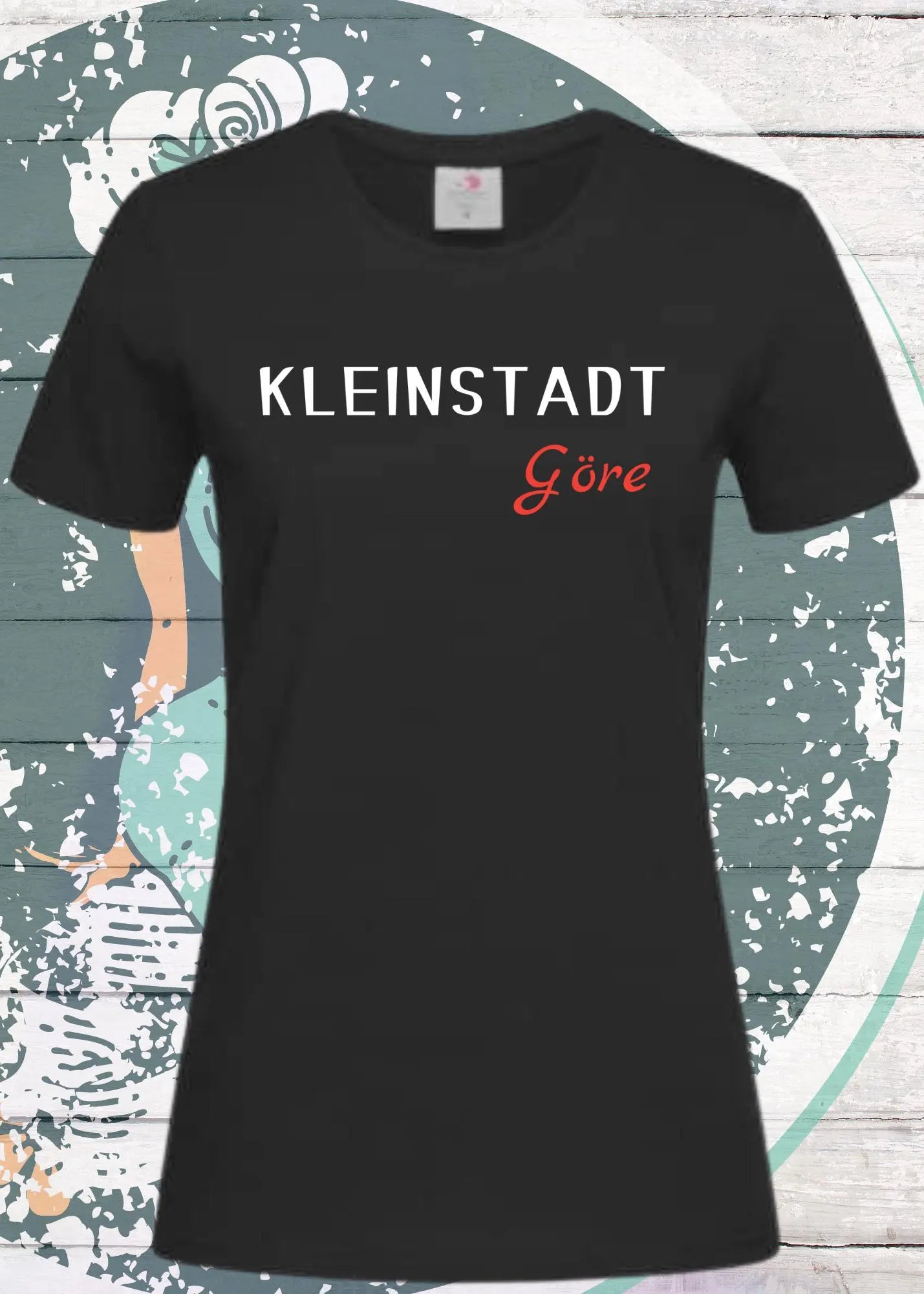 👑 Damen T-Shirt Kleinstadt Göre 💕 Statement Shirt