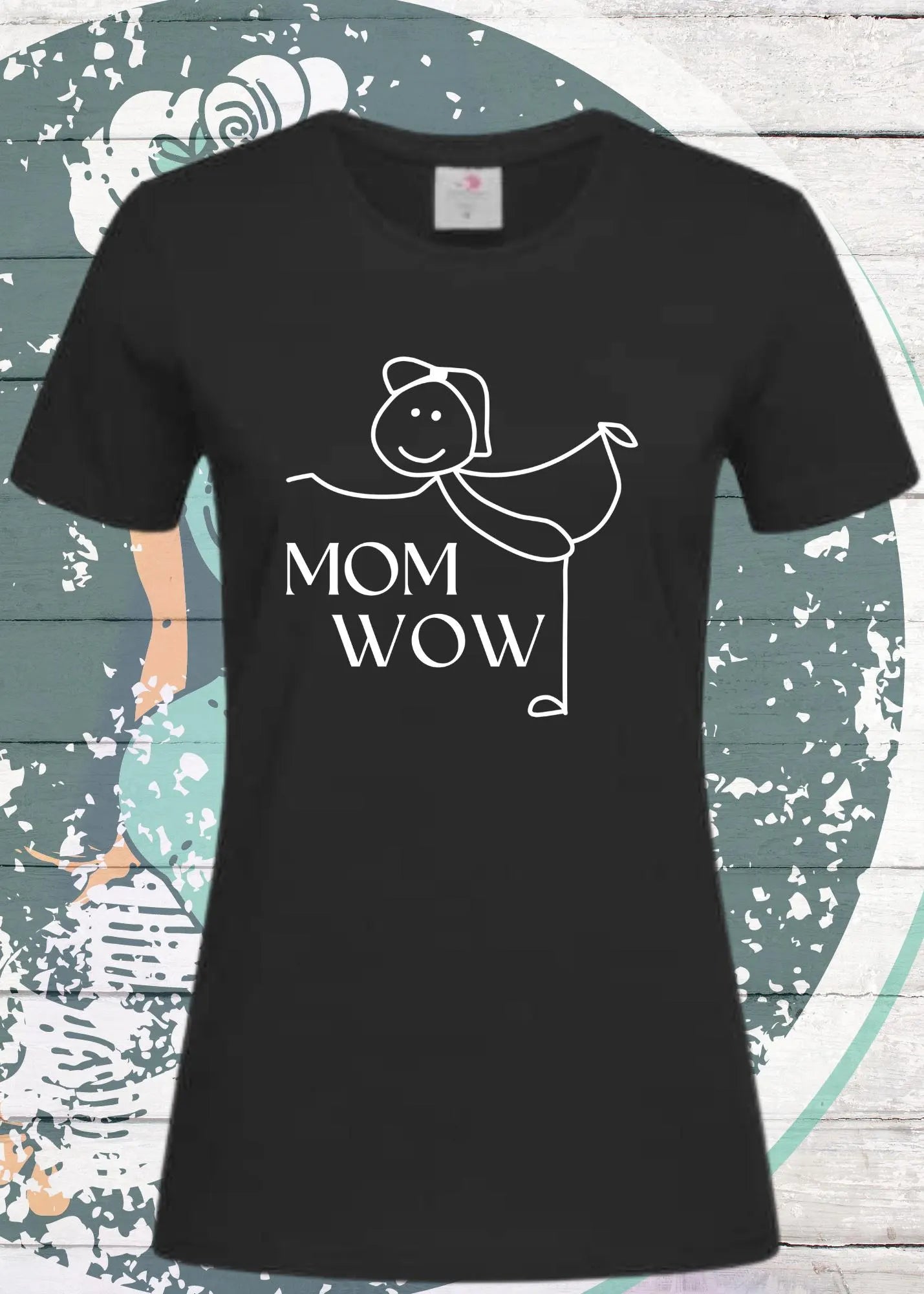 π©βπ§βπ¦β¨ Damen T-Shirt MOM WOW - Supermama Power! πͺ