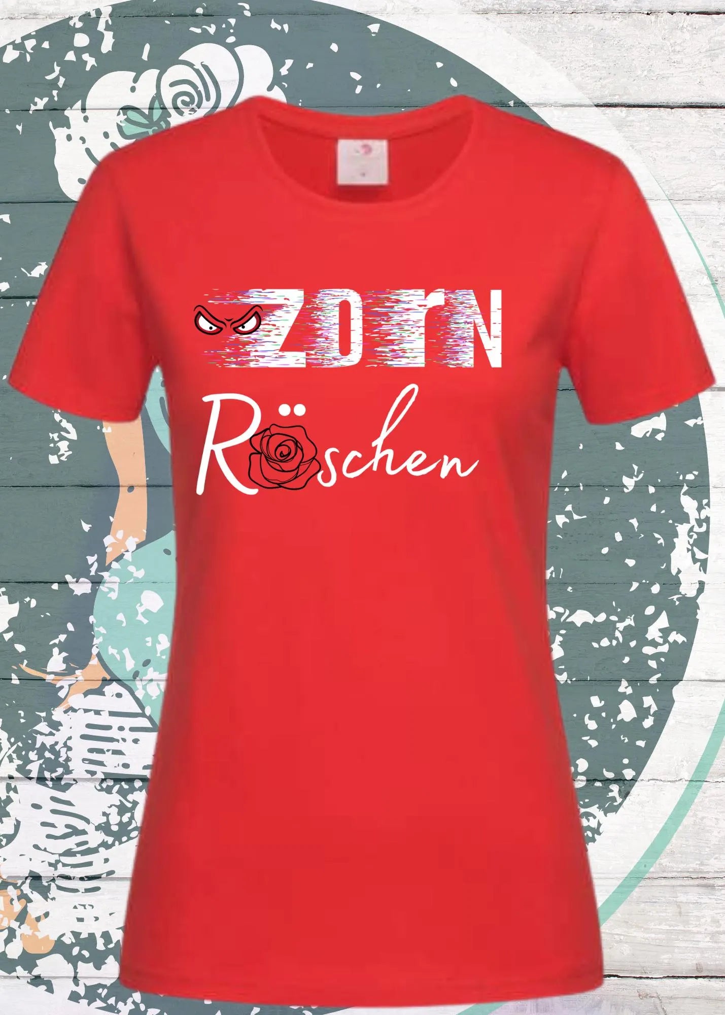 😤🌹 Damen T-Shirt Zornröschen - Märchenhaft zornig! 👑