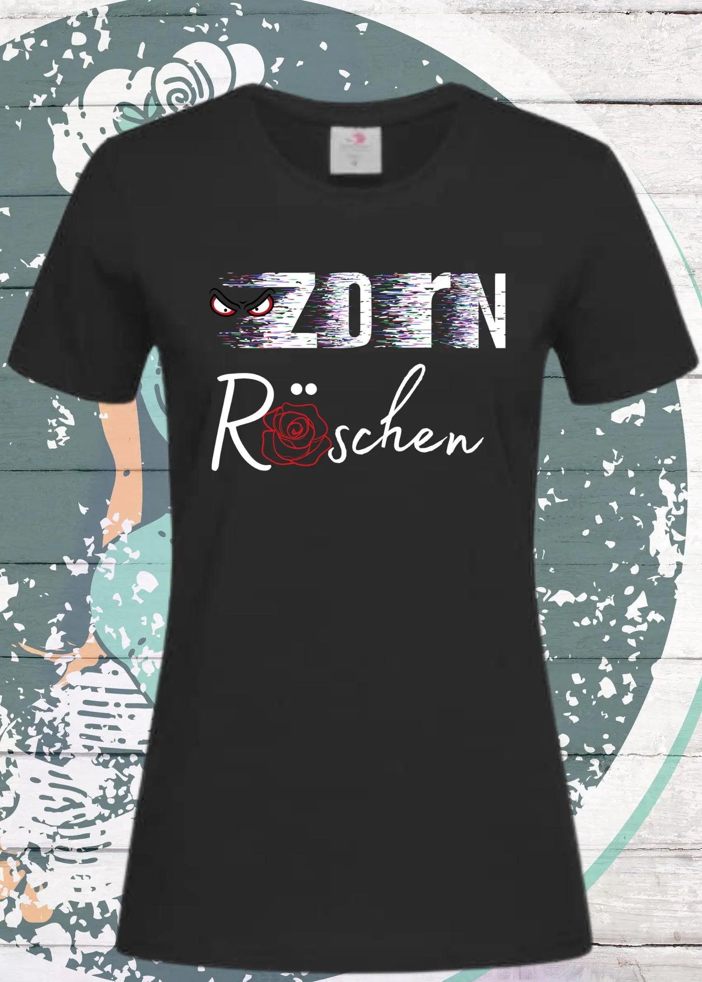 😤🌹 Damen T-Shirt Zornröschen - Märchenhaft zornig! 👑