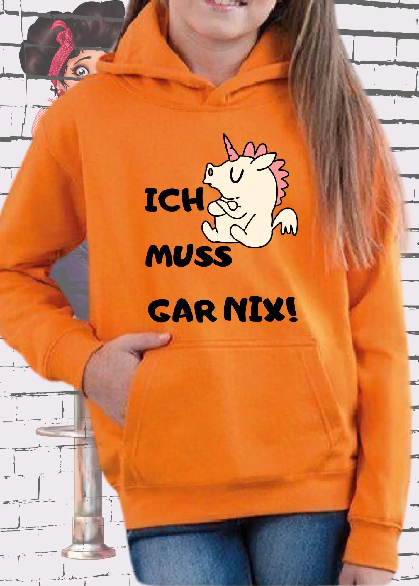 ππ Lustiger Kinder Hoodie - Ich Muss Gar Nichts - Frecher Spruch πΆ
