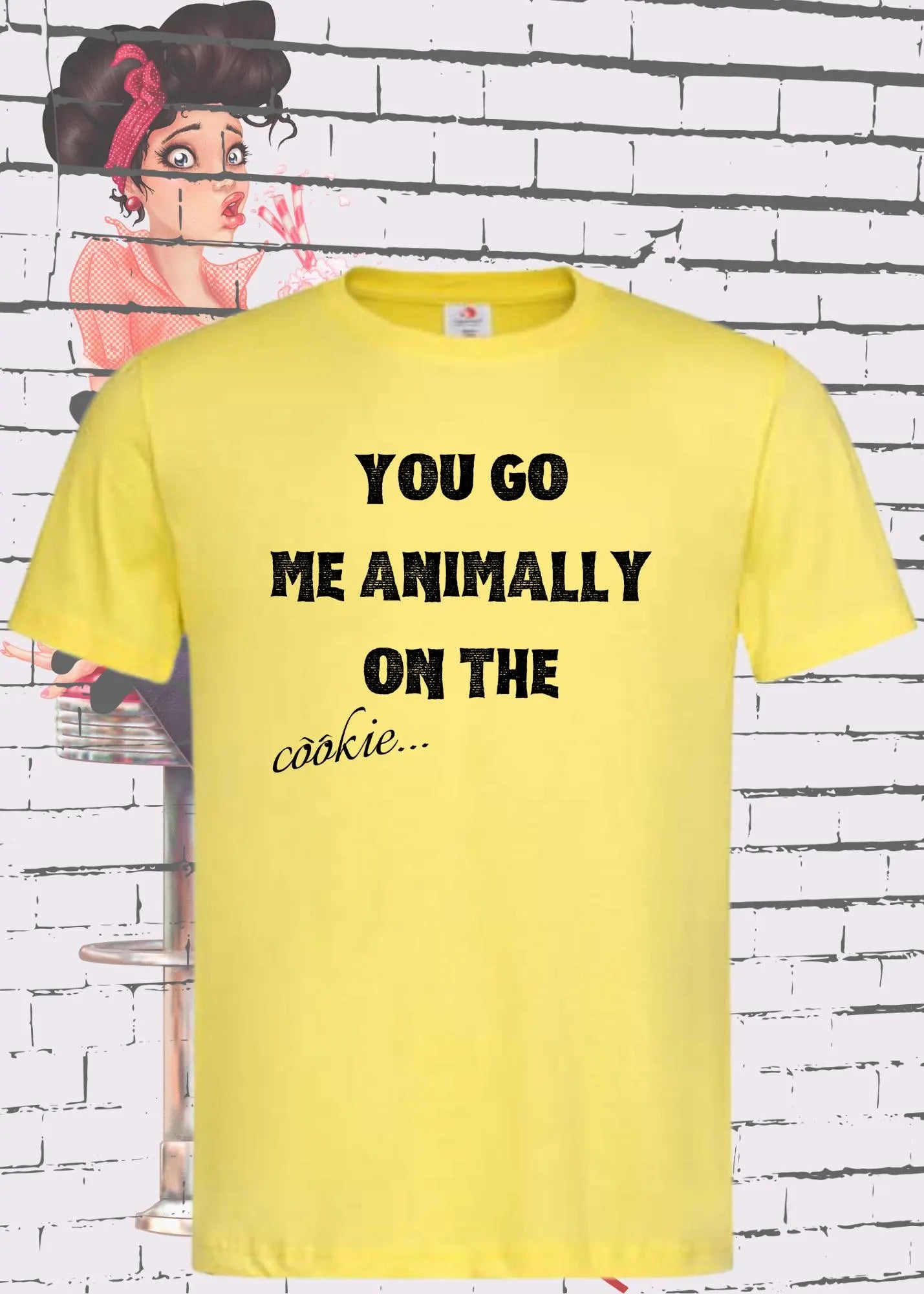 πͺ Unisex T-Shirt 'You Go Me Animally On The Cookie' π | Denglisch Fun-Shirt