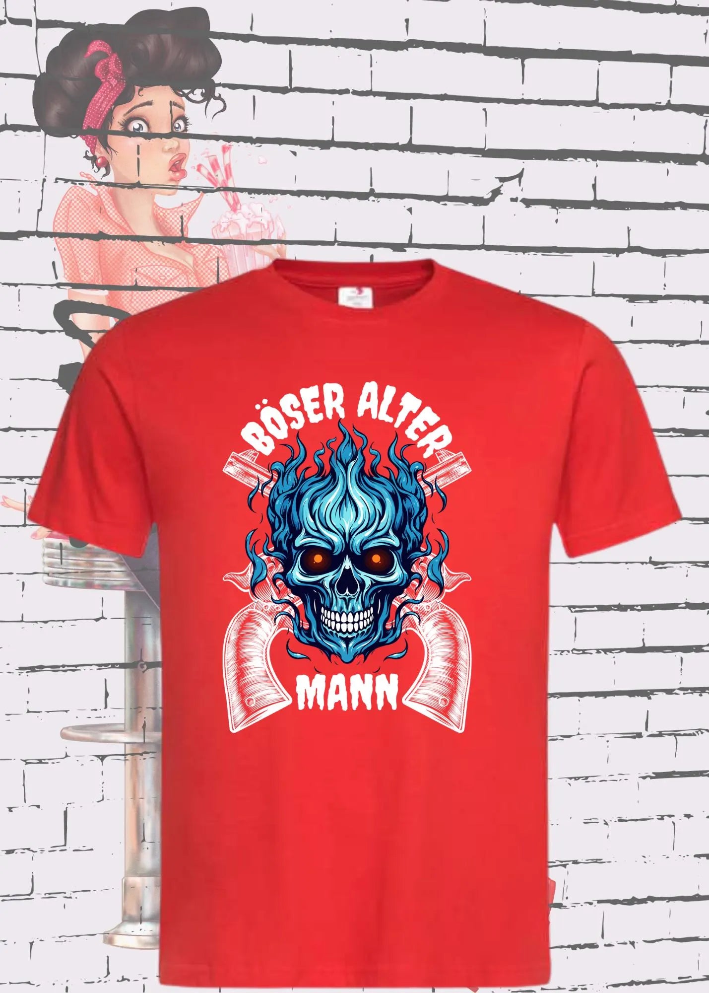 😈 Herren T-Shirt 'Böser Alter Mann' - Witziges Statement Shirt 👴