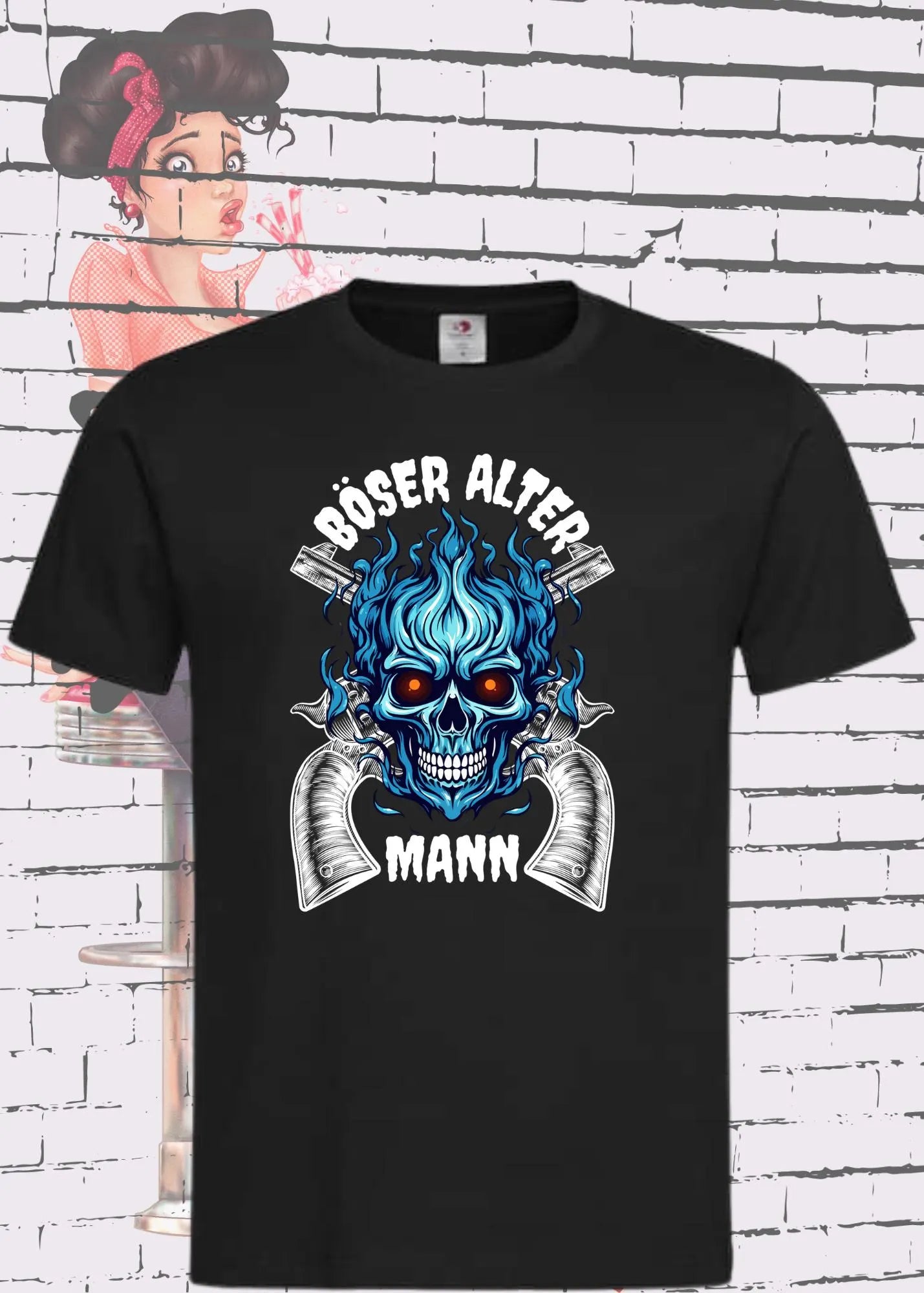 😈 Herren T-Shirt 'Böser Alter Mann' - Witziges Statement Shirt 👴