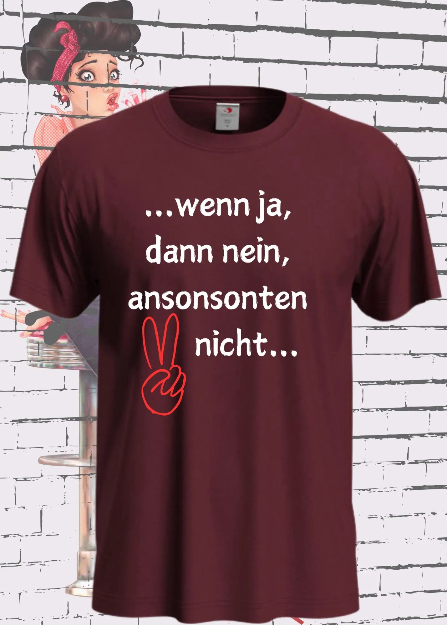 π€ Unisex T-Shirt 'Wenn Ja Dann Nein Ansonsten Nicht' - Verwirrung Shirt π΅βπ«