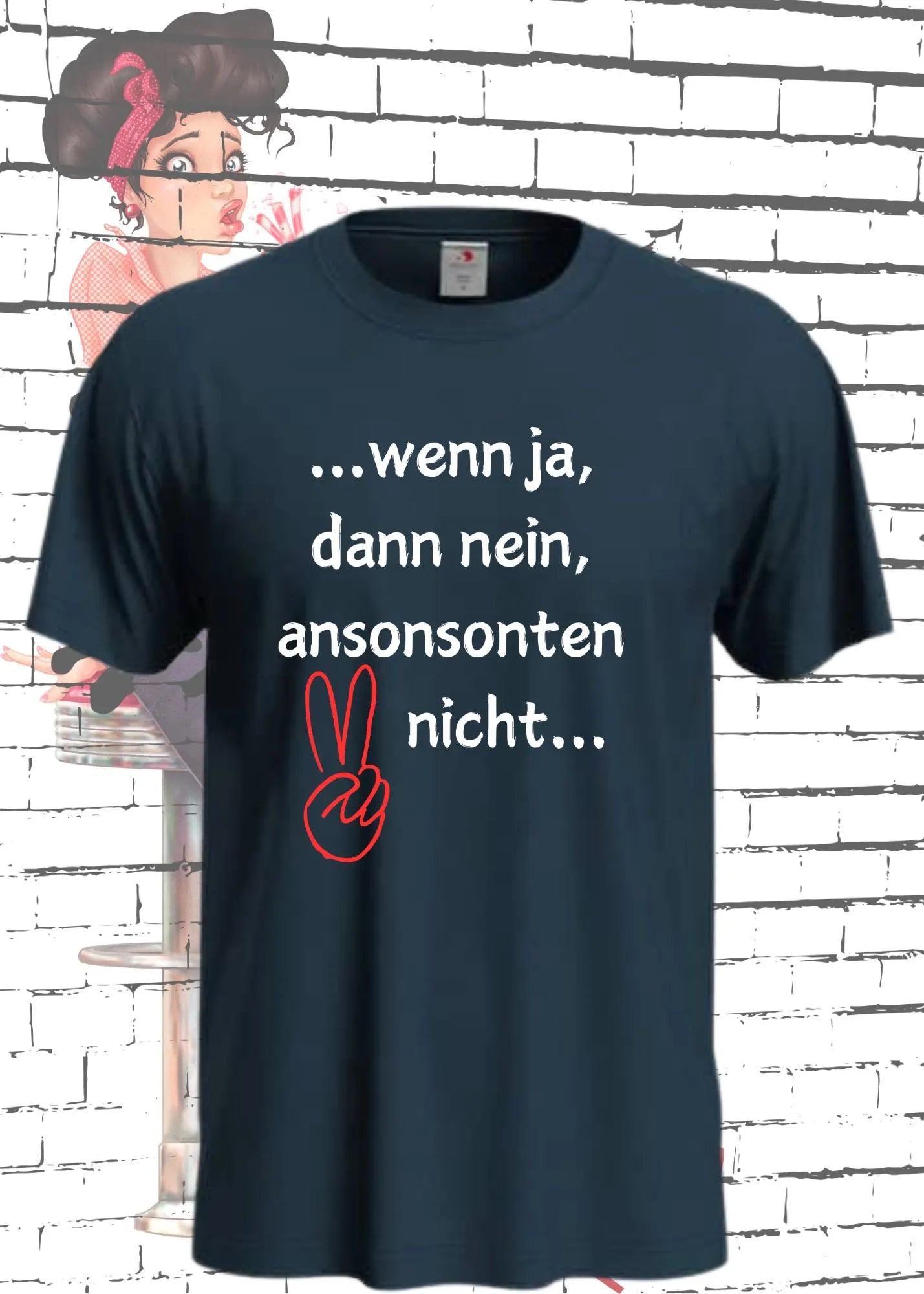 π€ Unisex T-Shirt 'Wenn Ja Dann Nein Ansonsten Nicht' - Verwirrung Shirt π΅βπ«