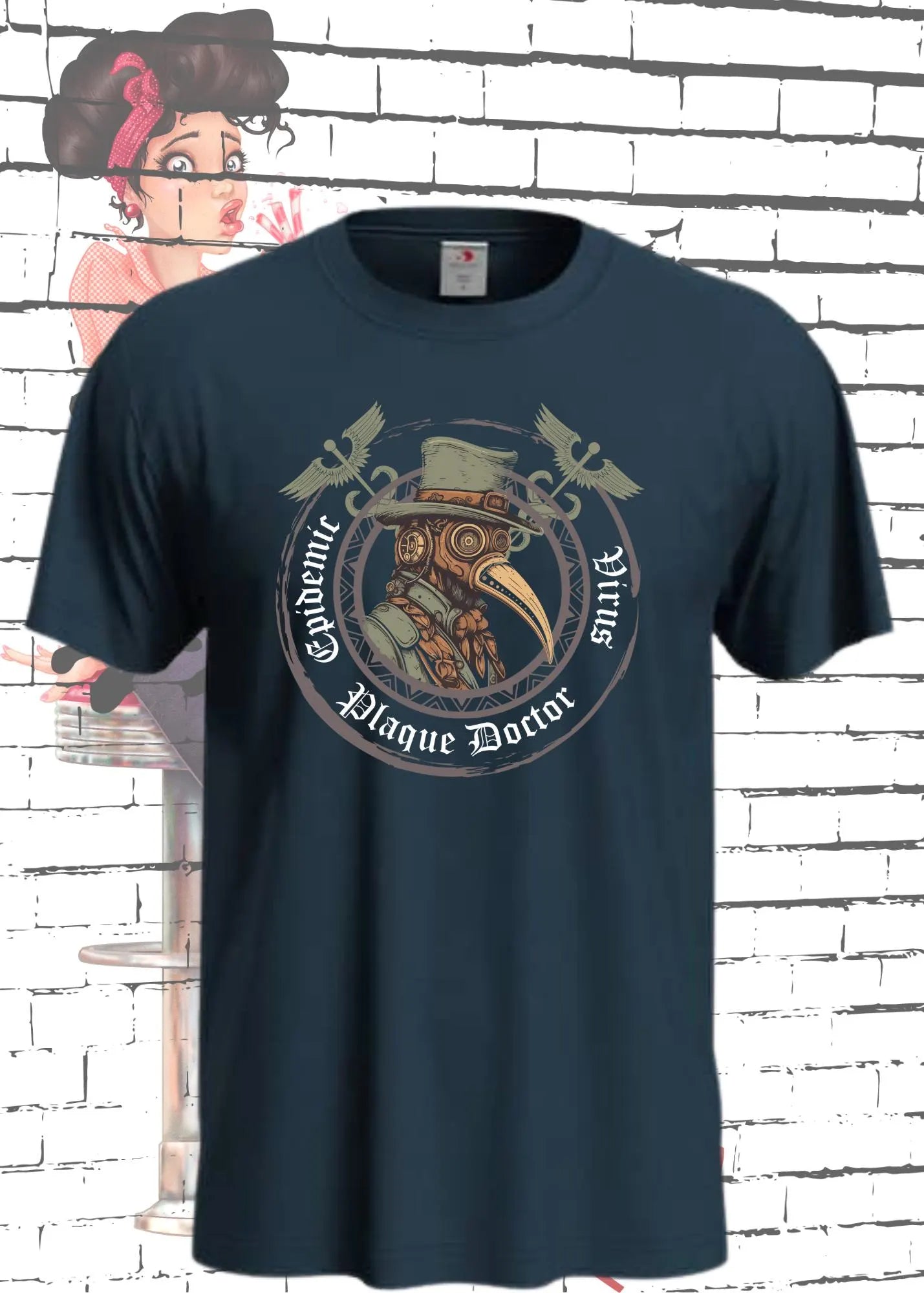 🩺 Unisex T-Shirt 'Plague Doctor Epidemic Virus' - Historisches Design Shirt ⚕️