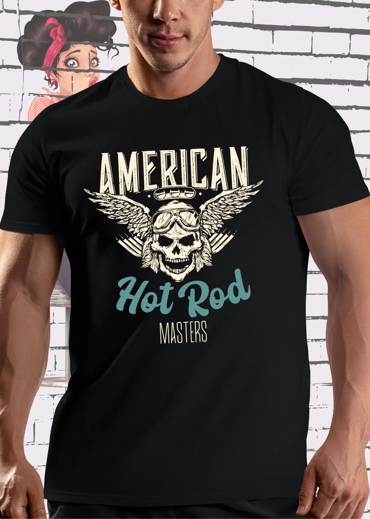 π Unisex T-Shirt 'American Hot Rod Masters' - Vintage Car Shirt π