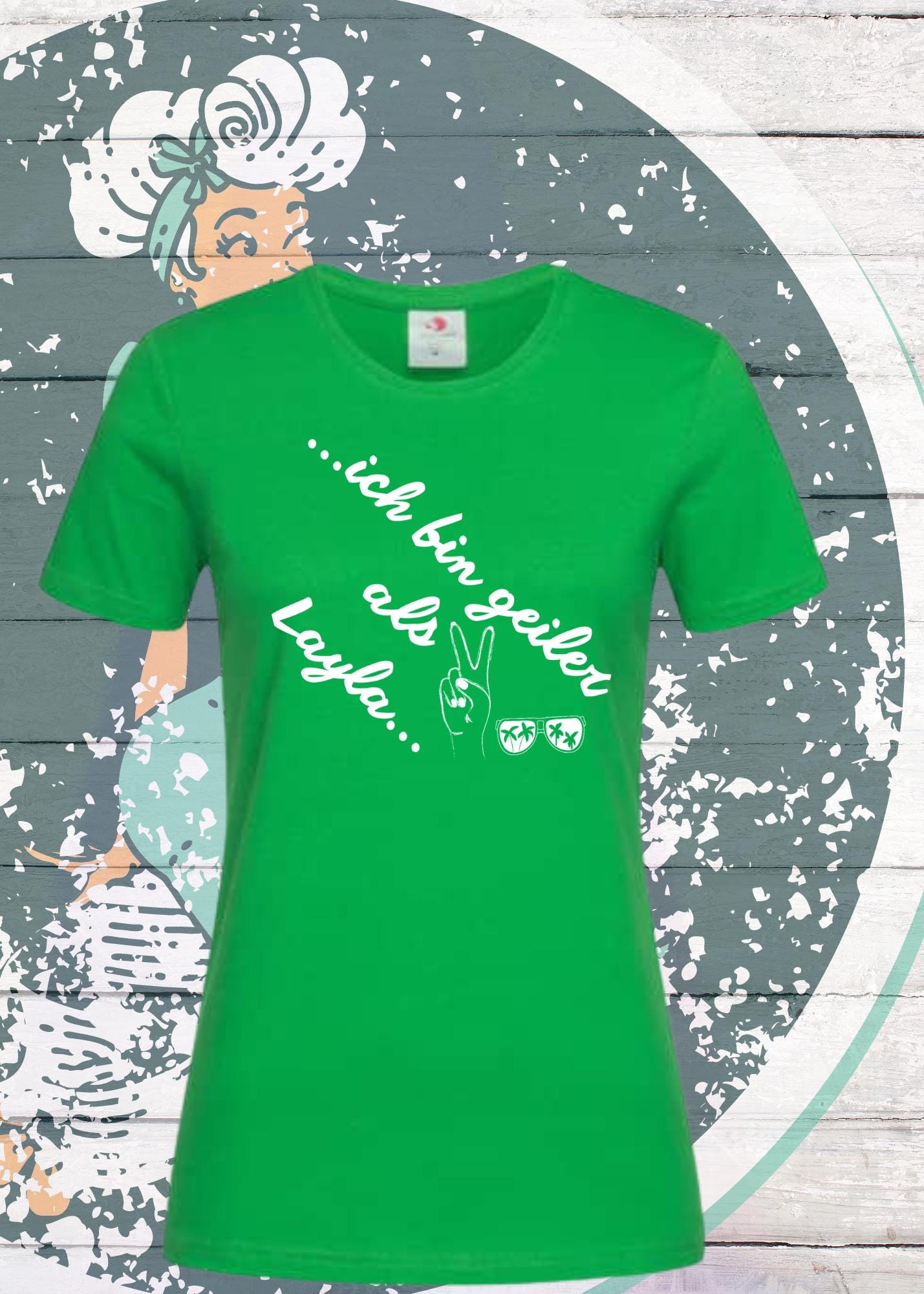🔥 Damen T-Shirt 'Ich bin geiler als Layla' - Witziges Geschenk Selbstbewusstsein