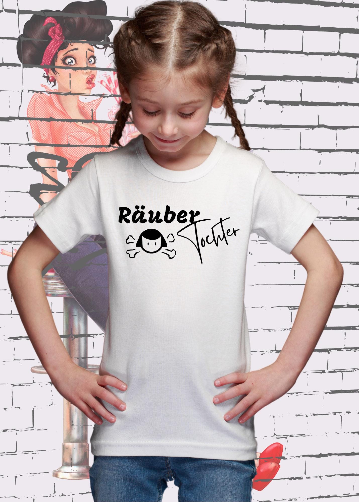 🏴☠️ T-Shirt 'Räuber Tochter' - Witziges Geschenk für freche Kids 😄