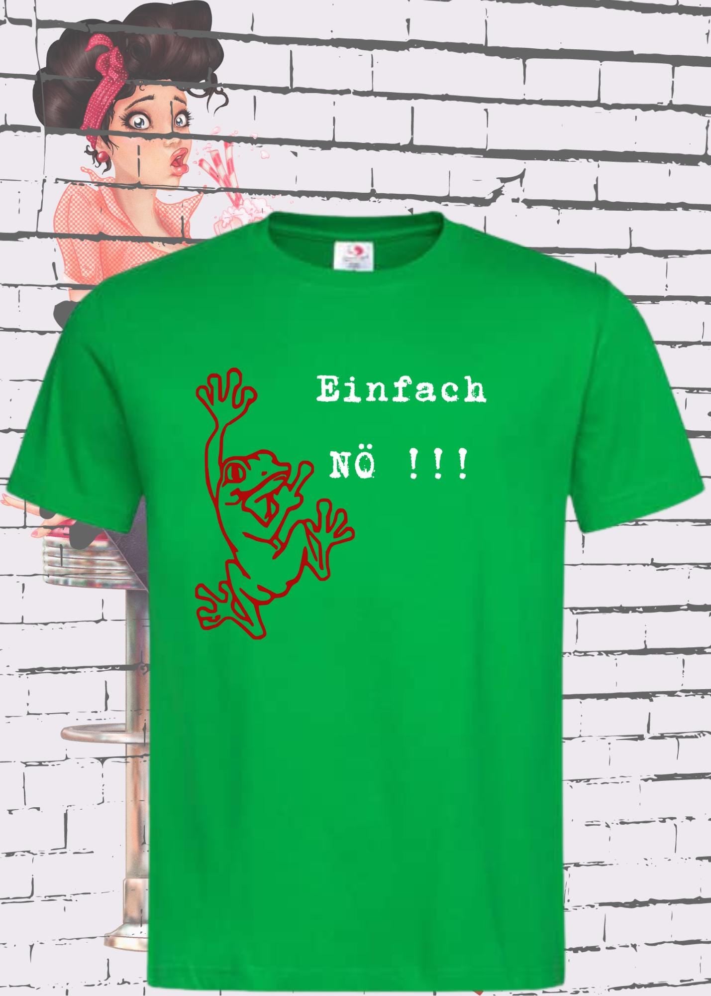 🐸 T-Shirt Einfach NÖ!!! 🙅♂️ Lustige Sprüche Geschenkidee 🎁 Geburtstag Freizeit Frosch Unisex viele Farben 👕