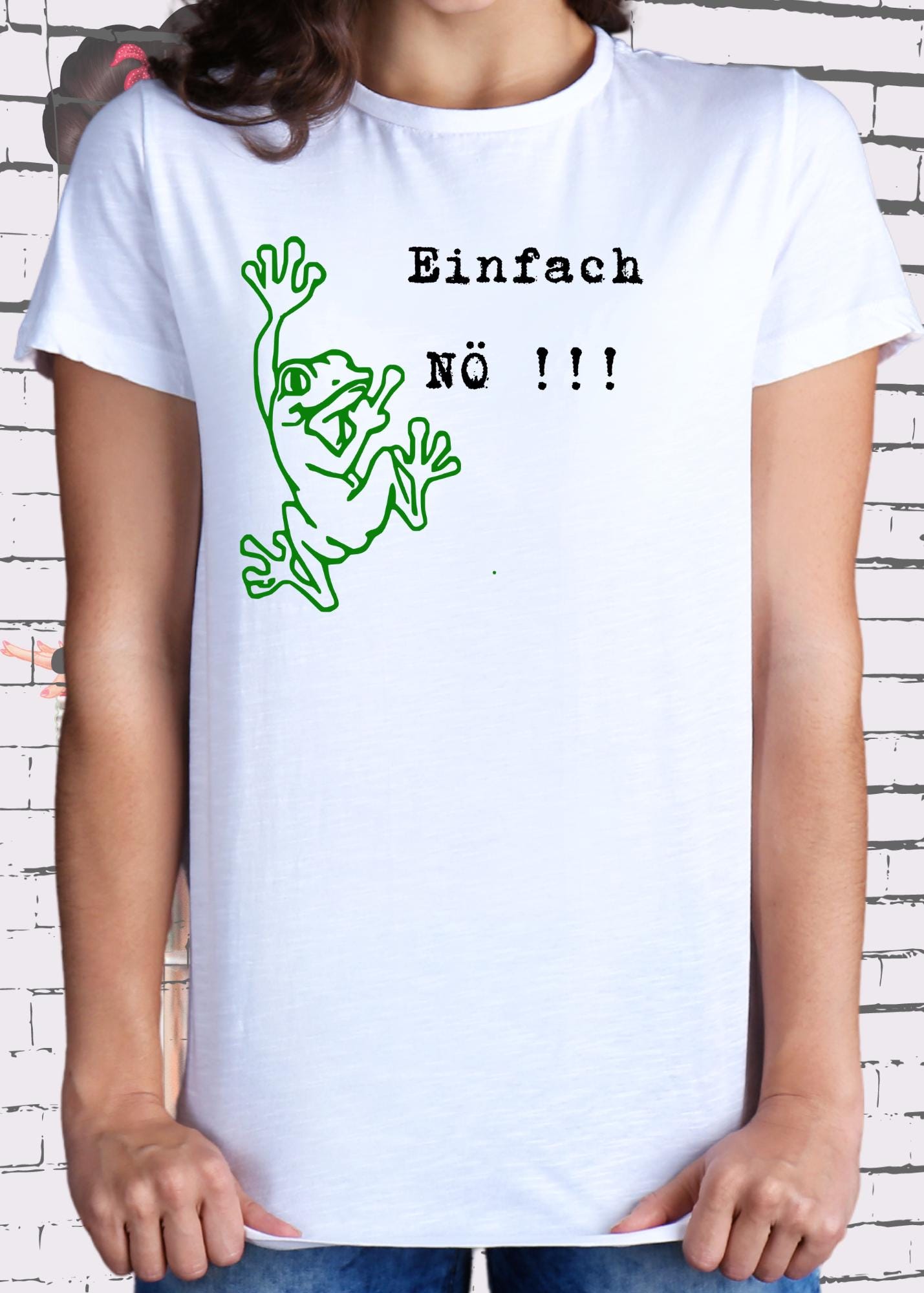 🐸 T-Shirt Einfach NÖ!!! 🙅♂️ Lustige Sprüche Geschenkidee 🎁 Geburtstag Freizeit Frosch Unisex viele Farben 👕