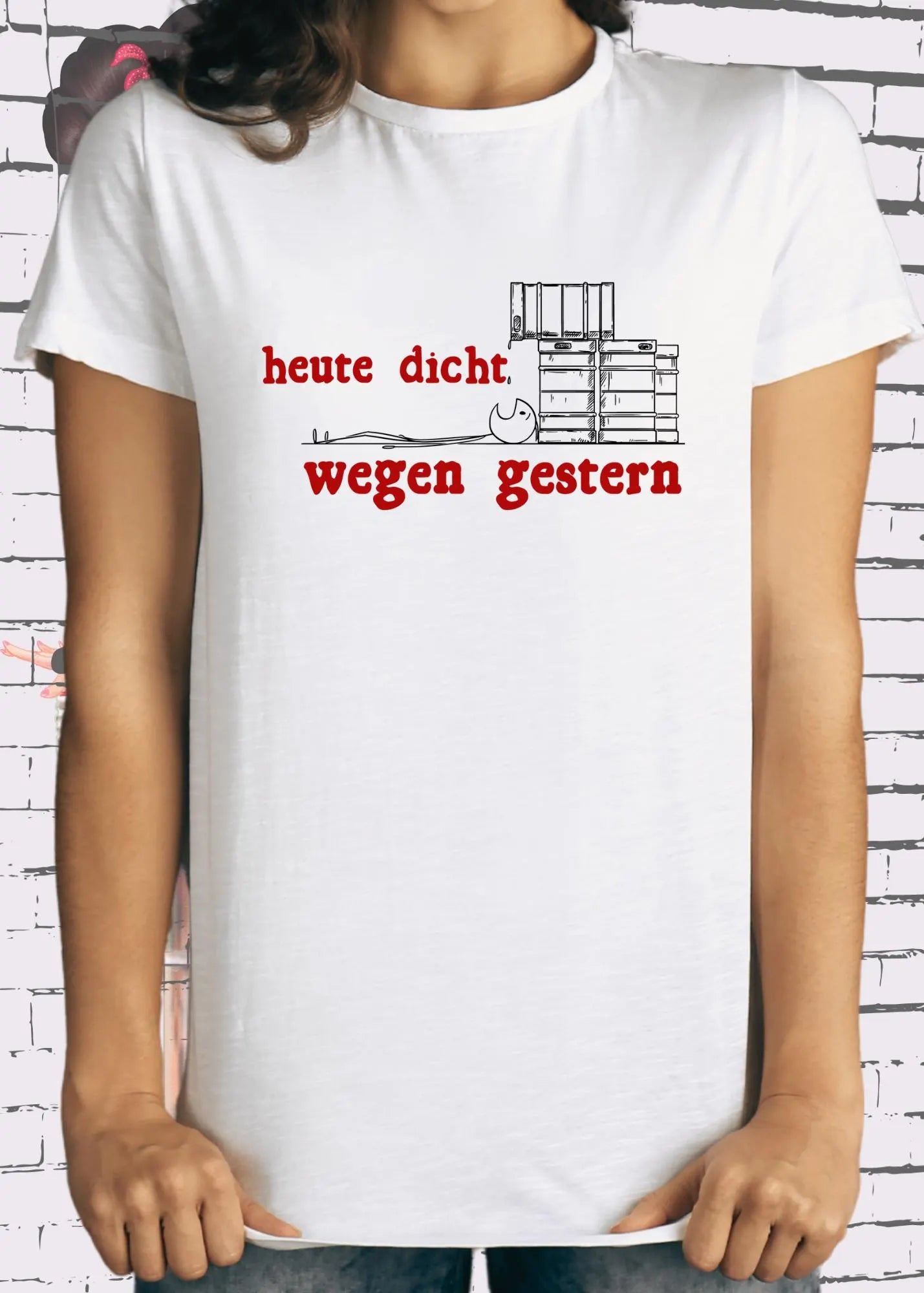πΊ Unisex T-Shirt 'Heute Dicht Wegen Gerstern' π΅βπ« | Party-Nachwehen Humor Shirt