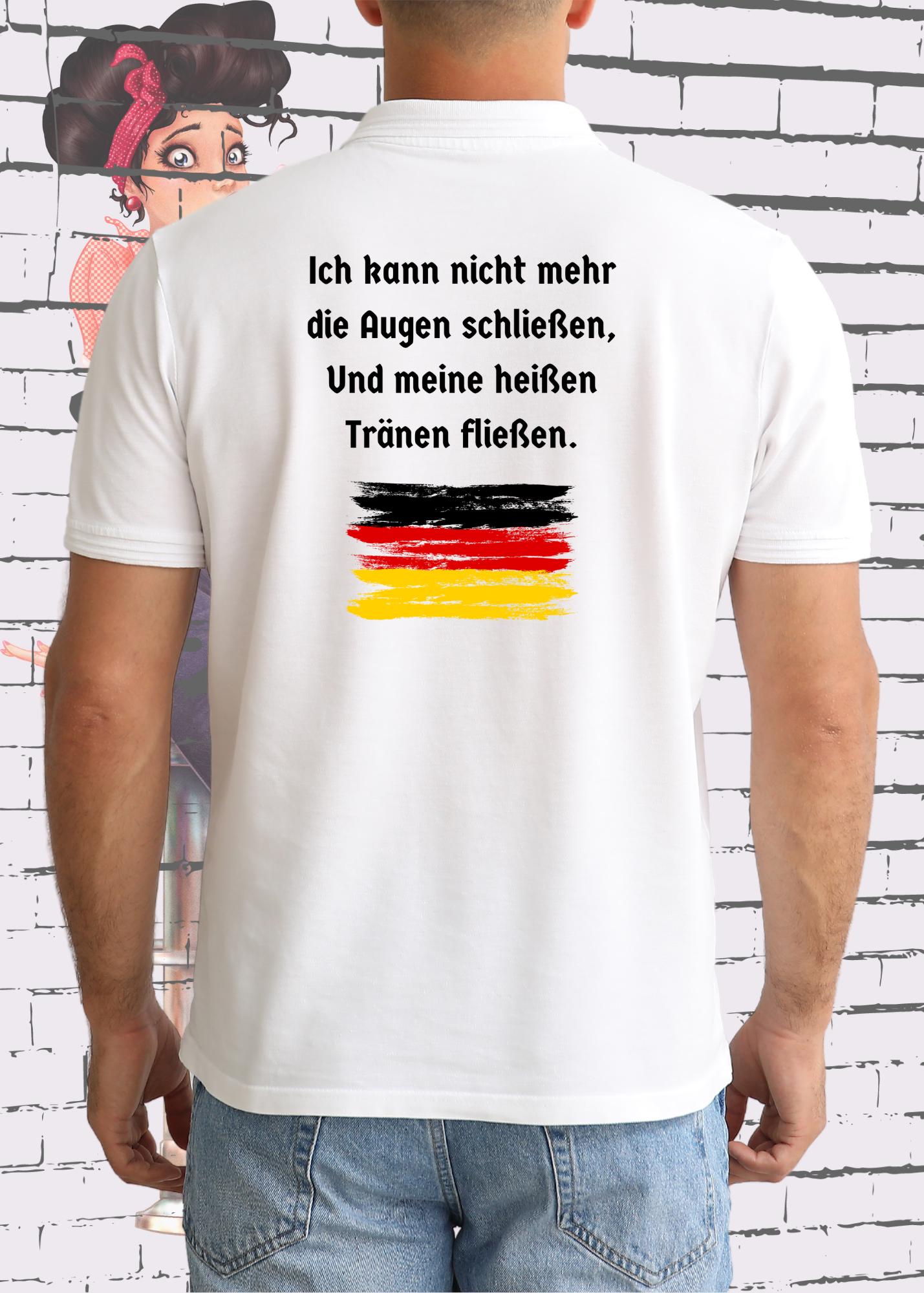 🇩🇪 T-Shirt Heinrich Heine Gedicht - Wenn ich an Deutschland denke - Literatur Geschenkidee