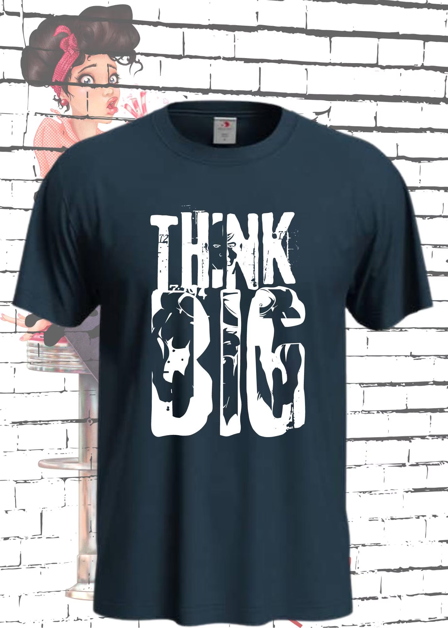 πͺ Herren T-Shirt Think Big - Motivations-Shirt mit Statement π