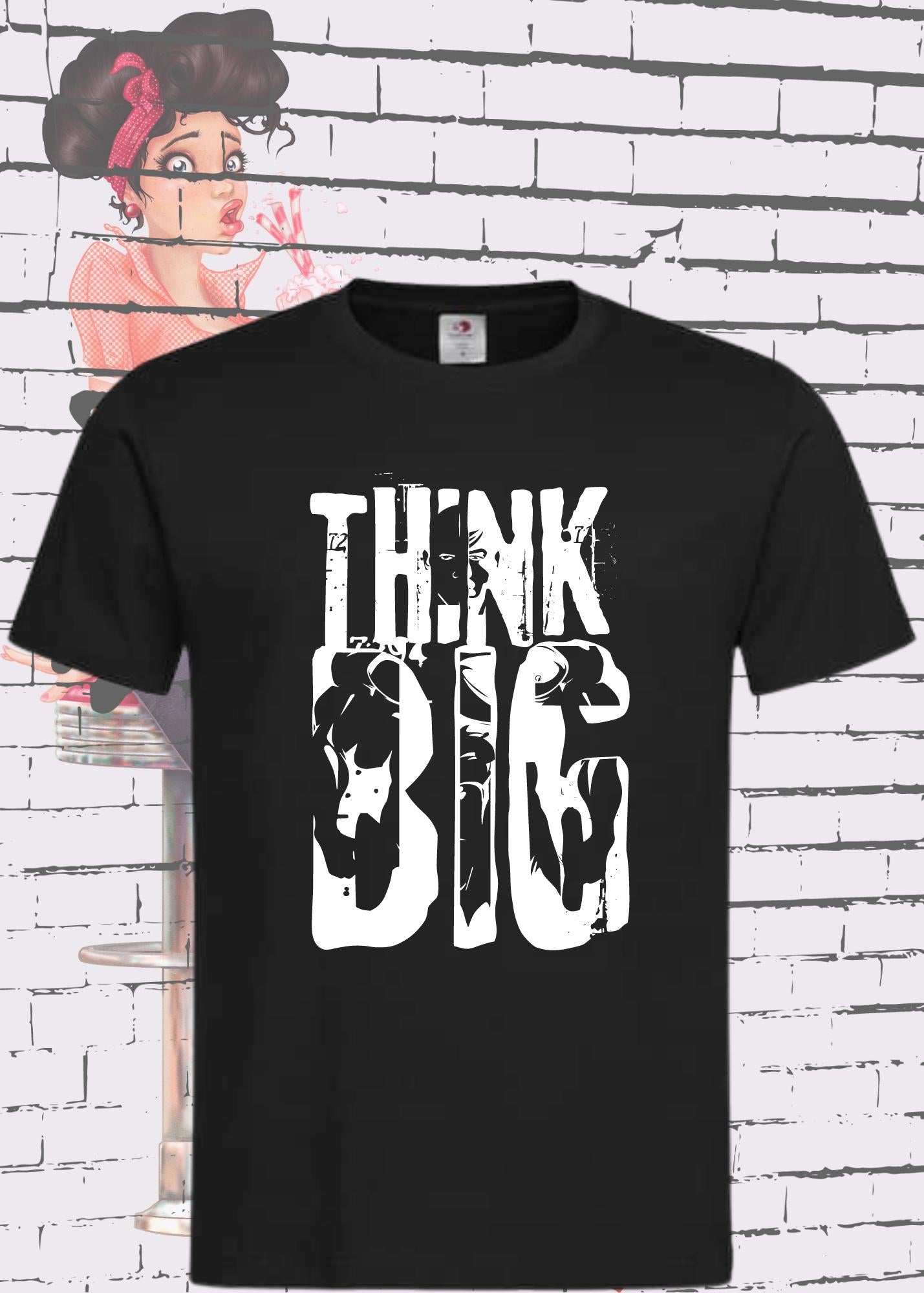 πͺ Herren T-Shirt Think Big - Motivations-Shirt mit Statement π
