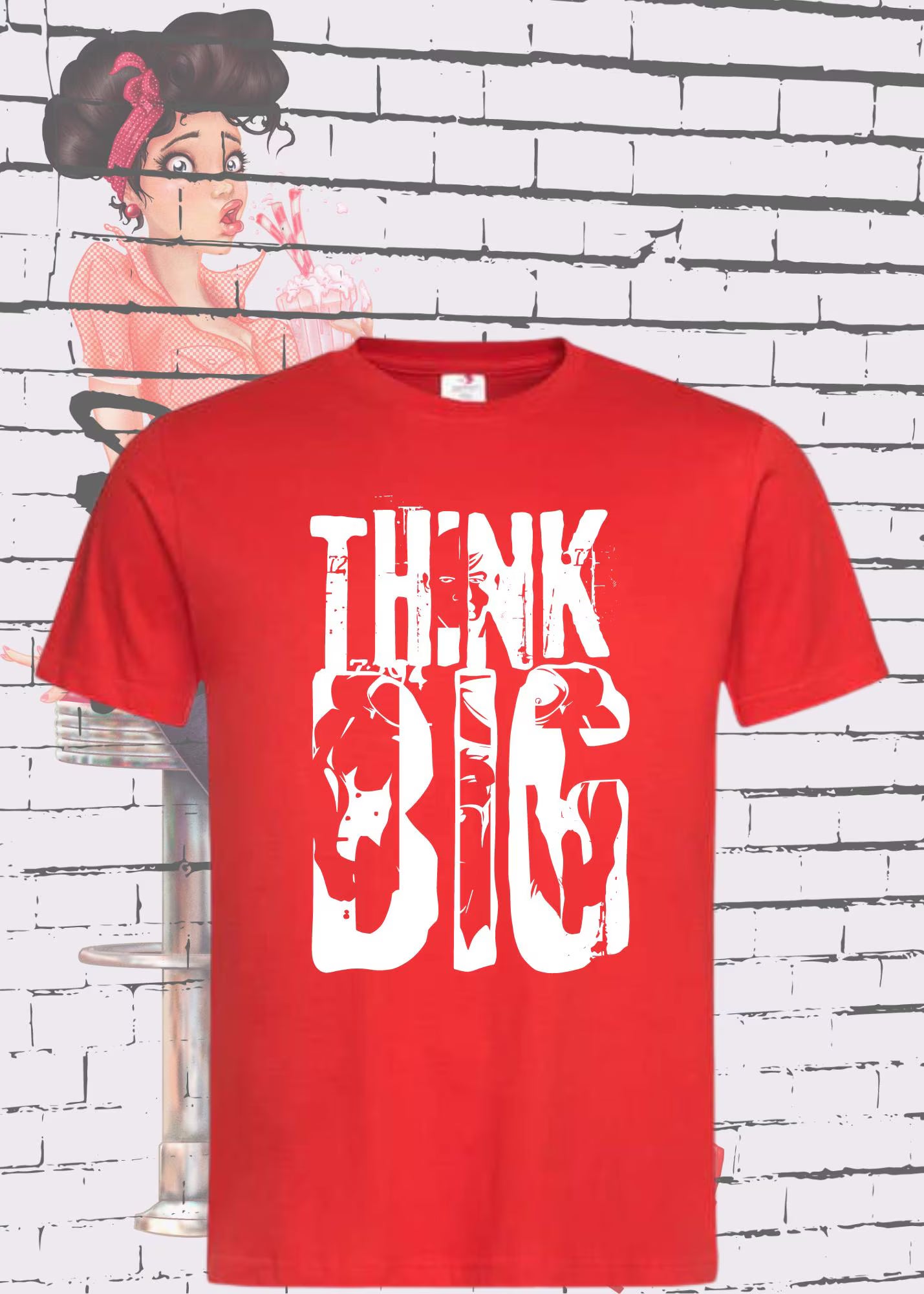πͺ Herren T-Shirt Think Big - Motivations-Shirt mit Statement π