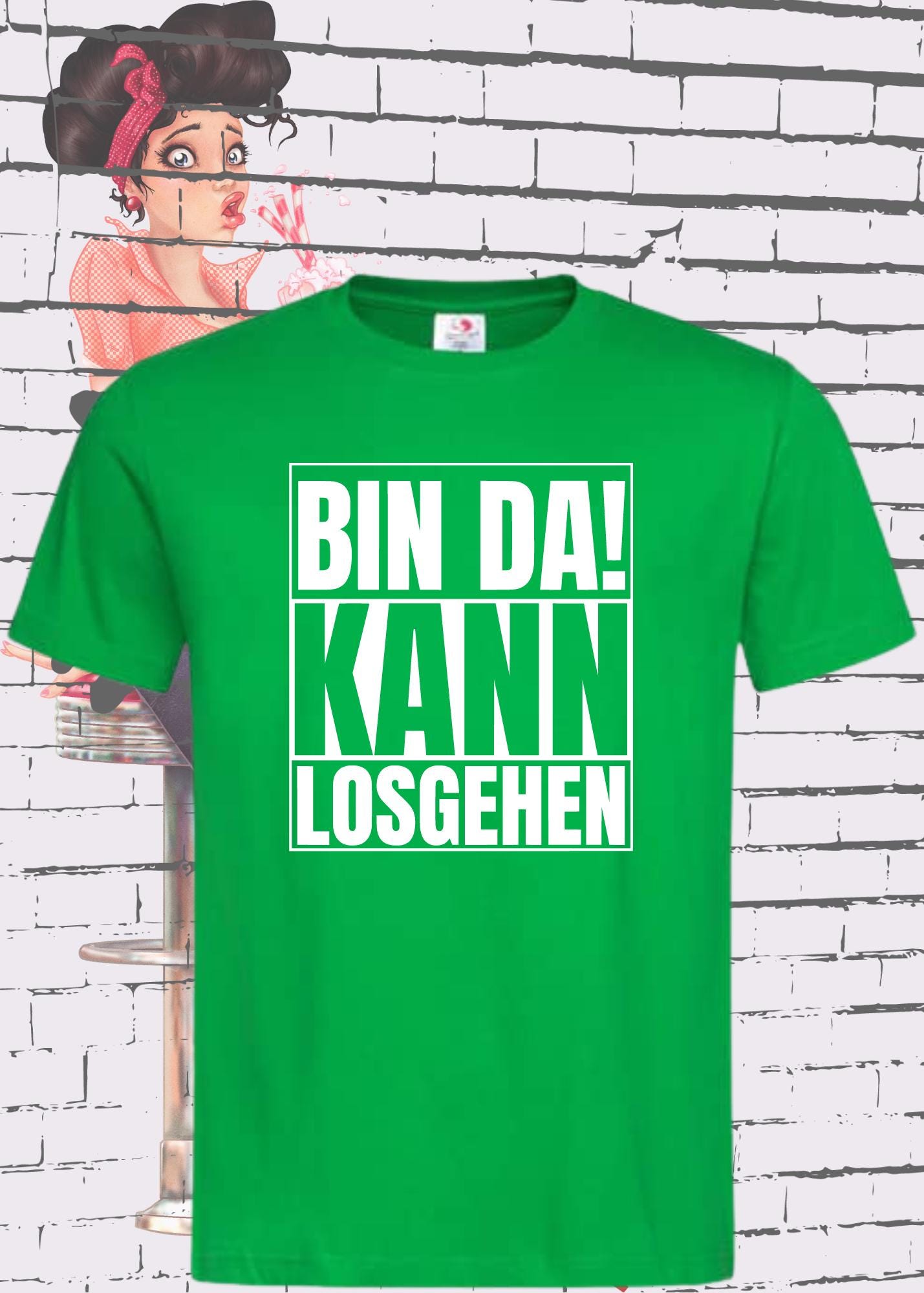 π Bin da kann losgehen T-Shirt π Witziger Spruch Geschenkidee Unisex π