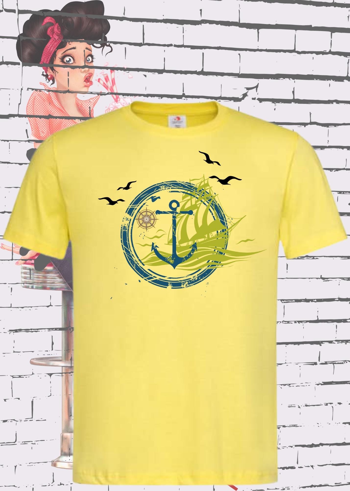 β T-Shirt Schiff Anker Kompass π§ Witziges T-Shirt mit Spruch π Geschenkidee Freizeit T-Shirt π Geburtstagsgeschenk Unisex β΅
