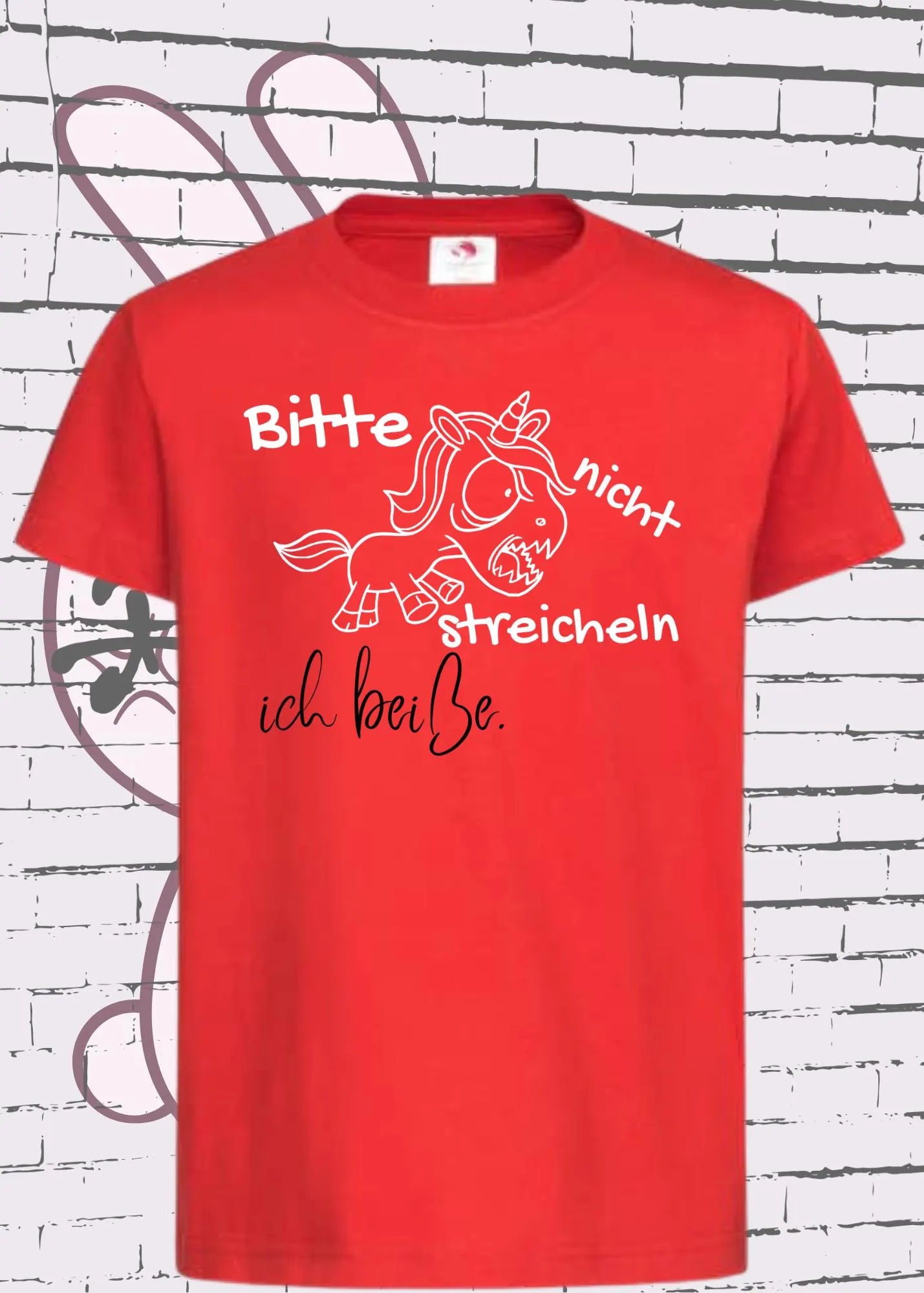 ๐ฆ Kinder T-Shirt Einhorn bitte nicht streicheln, ich beiรe ๐ Witziges Kids T-Shirt ๐ Geschenkidee ๐