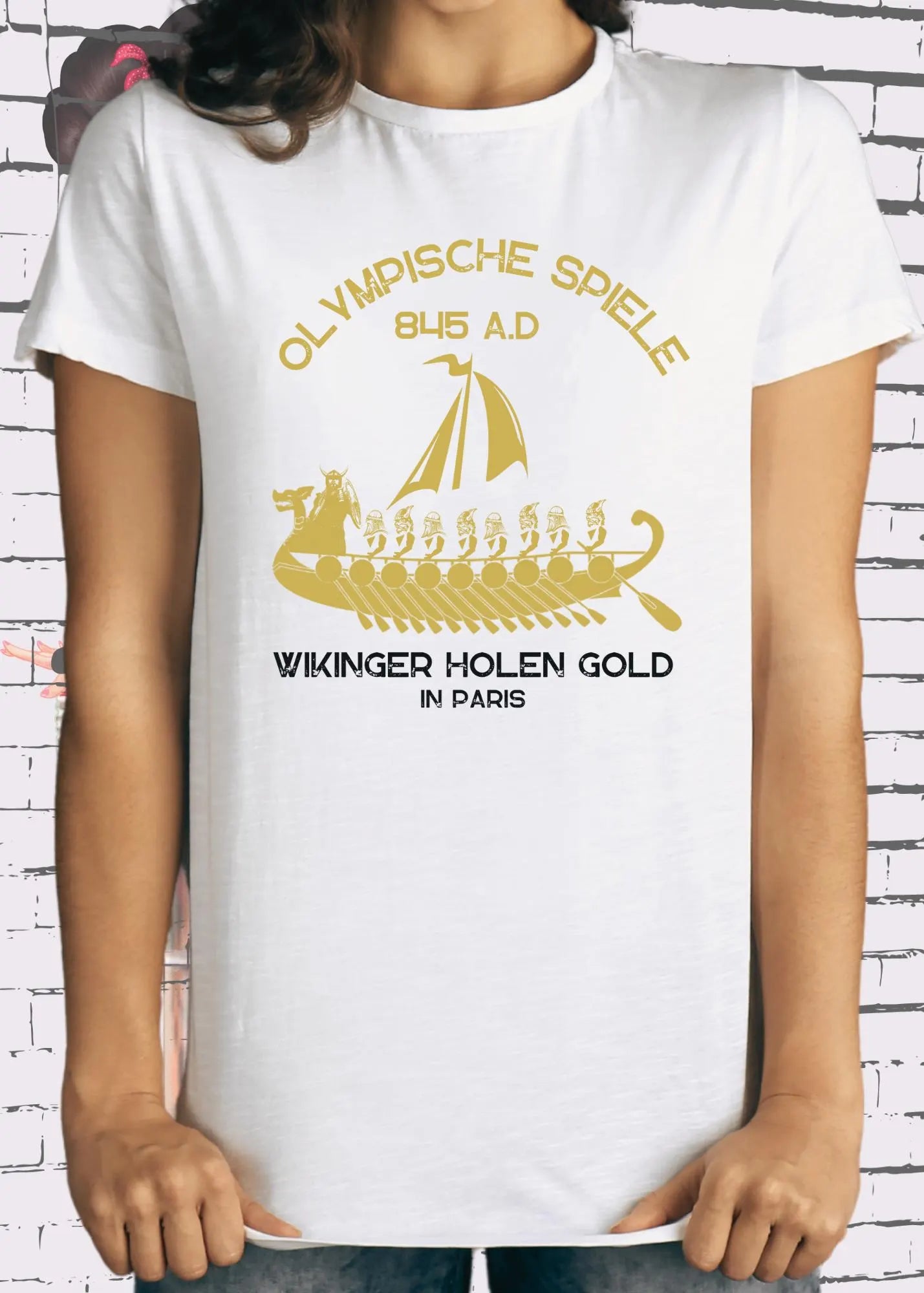 ⚔️ Wikinger holen Gold in Paris! - Olympia T-Shirt mit Spruch 🥇✨ Unisex