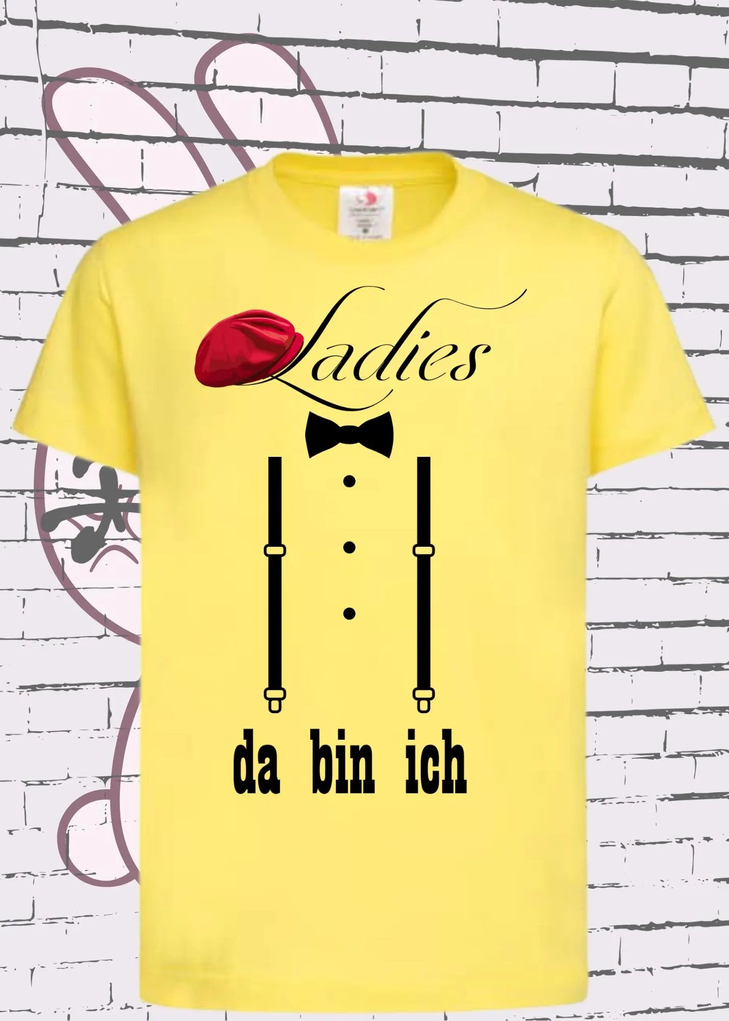 π Kinder T-Shirt 'Ladies, da bin ich!' - Selbstbewusstes Statement π