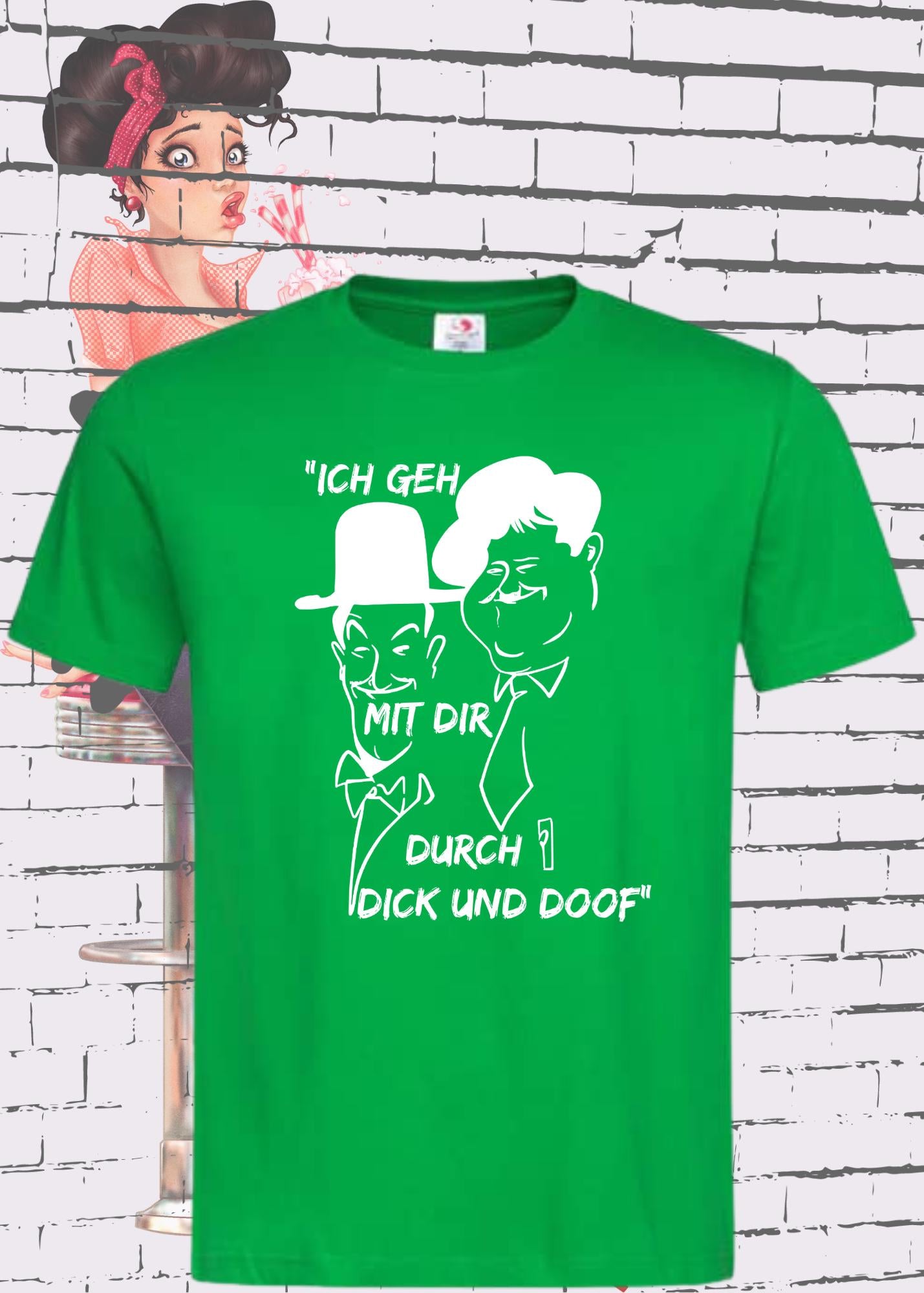 💕 Unisex T-Shirt - Ich geh mit Dir durch Dick und Doof! 👫✨