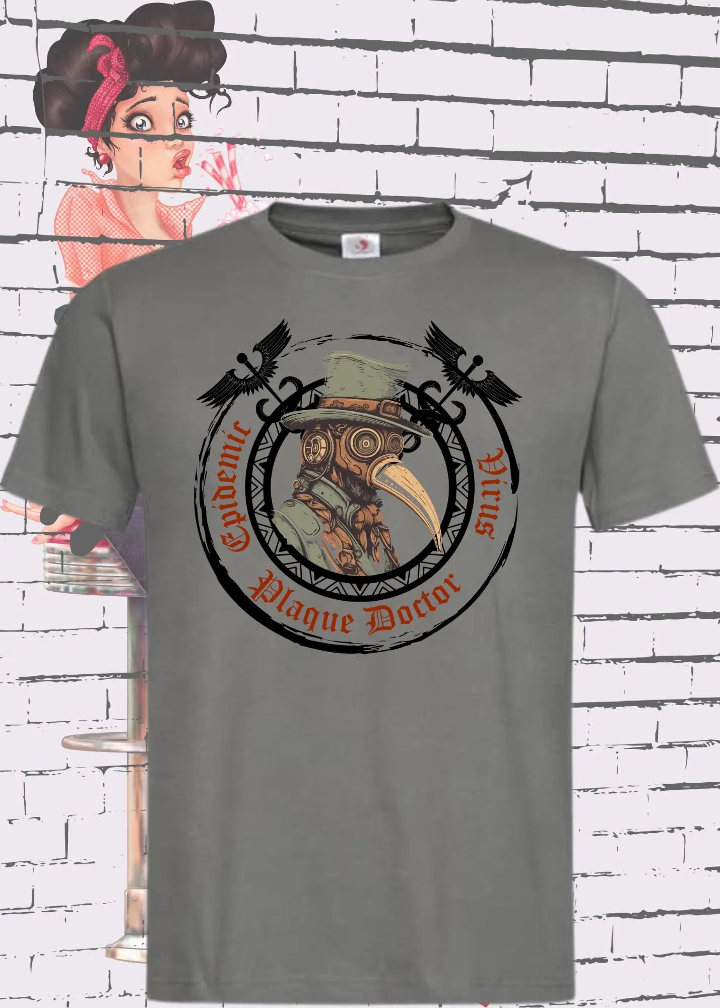 🩺 Unisex T-Shirt 'Plague Doctor Epidemic Virus' - Historisches Design Shirt ⚕️