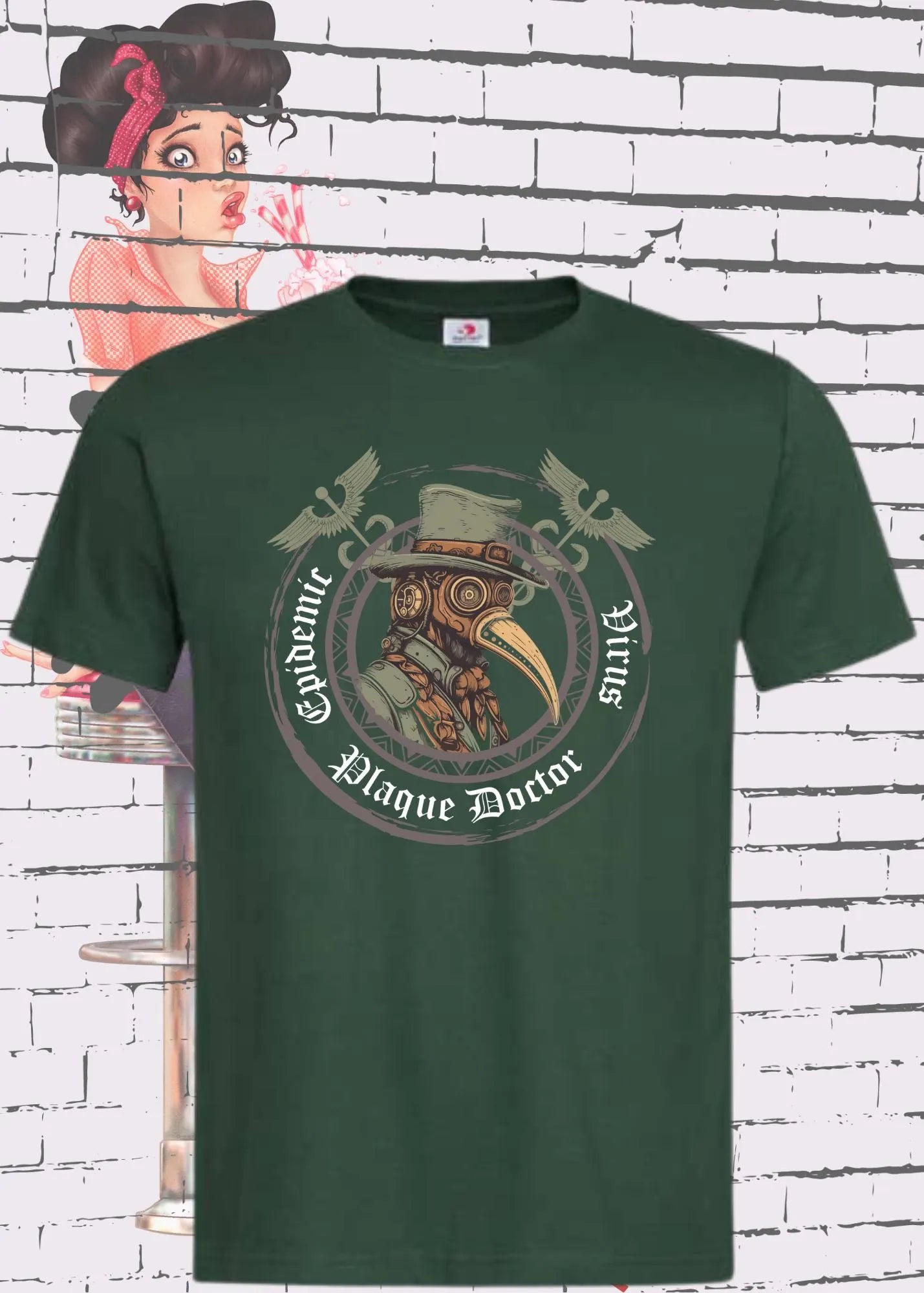 🩺 Unisex T-Shirt 'Plague Doctor Epidemic Virus' - Historisches Design Shirt ⚕️