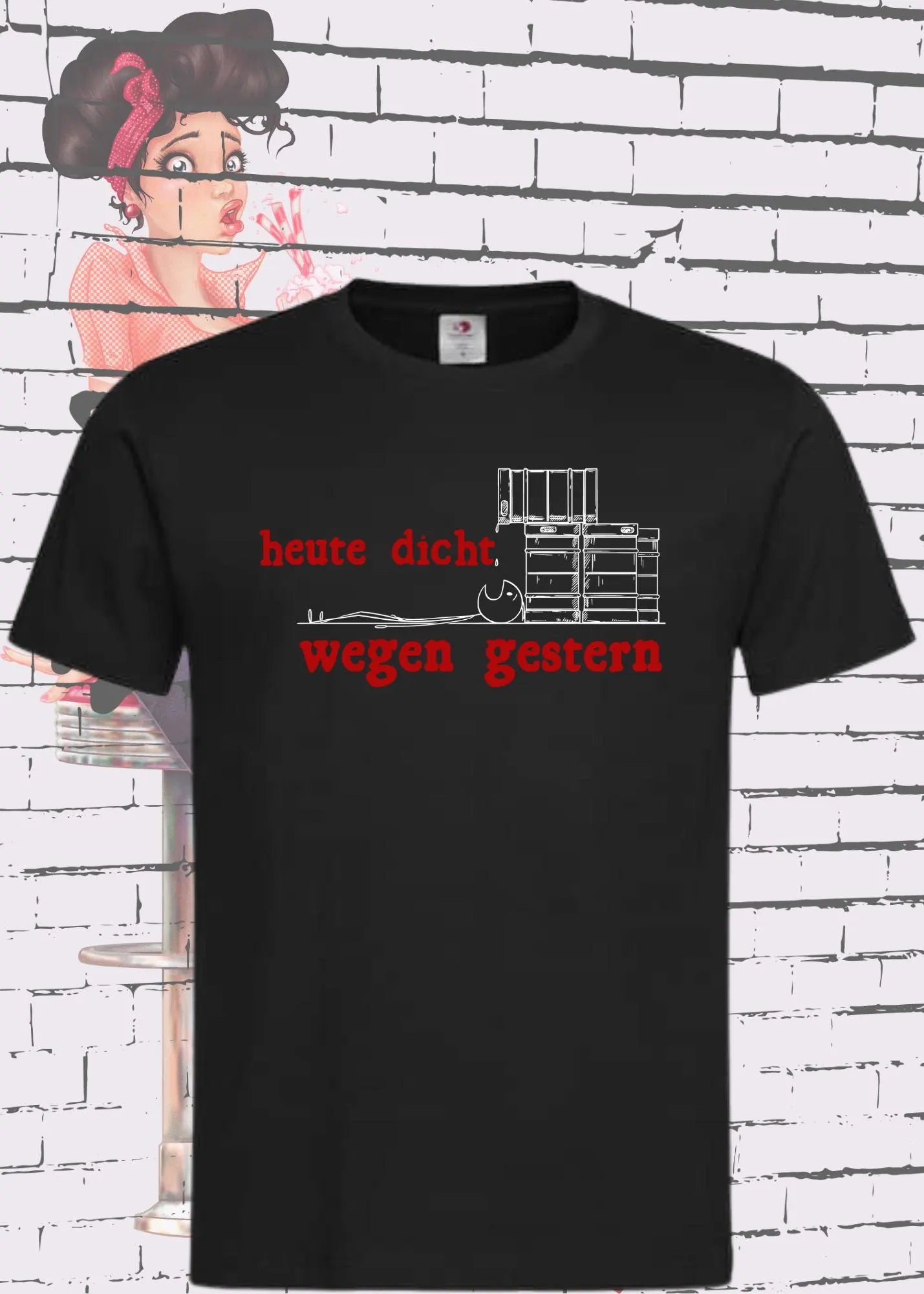 πΊ Unisex T-Shirt 'Heute Dicht Wegen Gerstern' π΅βπ« | Party-Nachwehen Humor Shirt