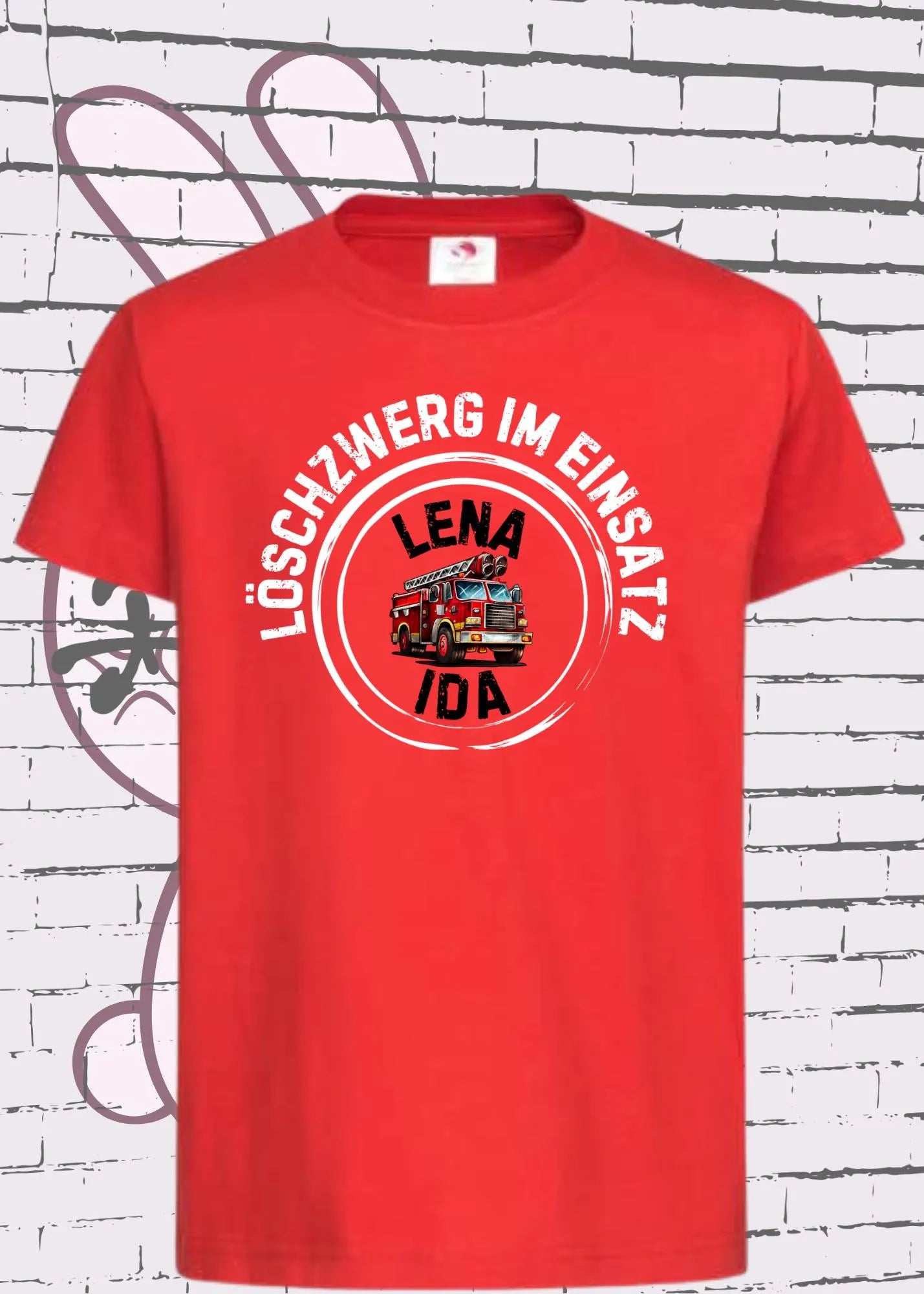 🚒 Kinder T-Shirt Löschzwerg im Einsatz - Personalisierbar mit Namen 👨🚒