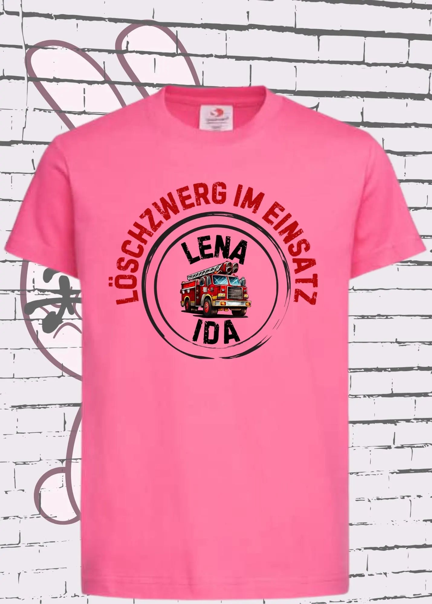 🚒 Kinder T-Shirt Löschzwerg im Einsatz - Personalisierbar mit Namen 👨🚒