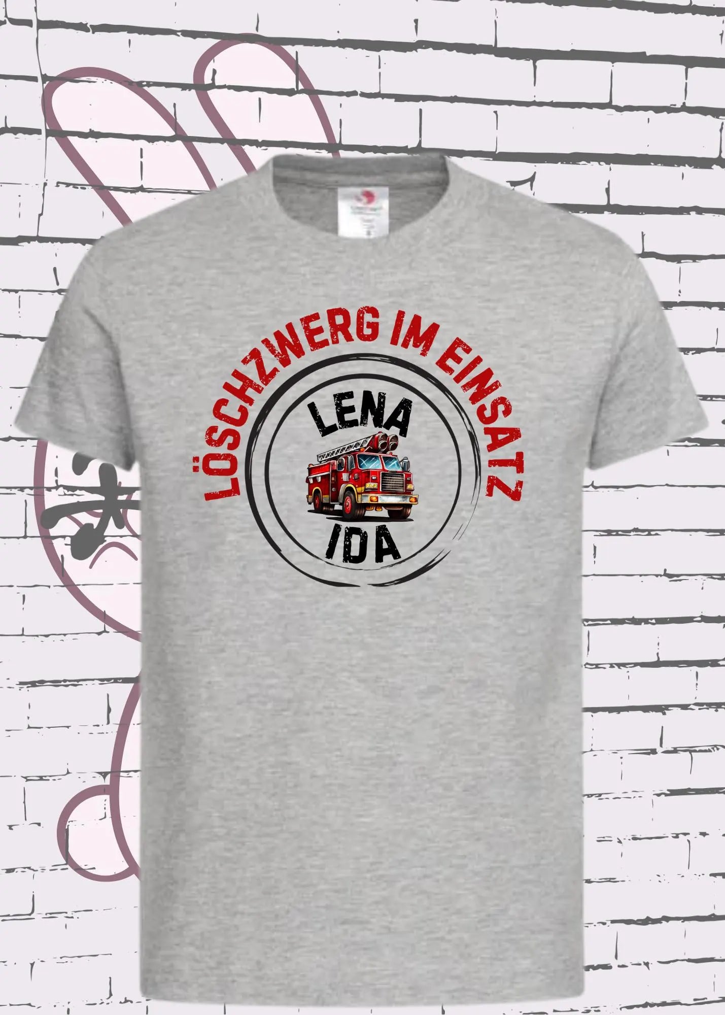 🚒 Kinder T-Shirt Löschzwerg im Einsatz - Personalisierbar mit Namen 👨🚒