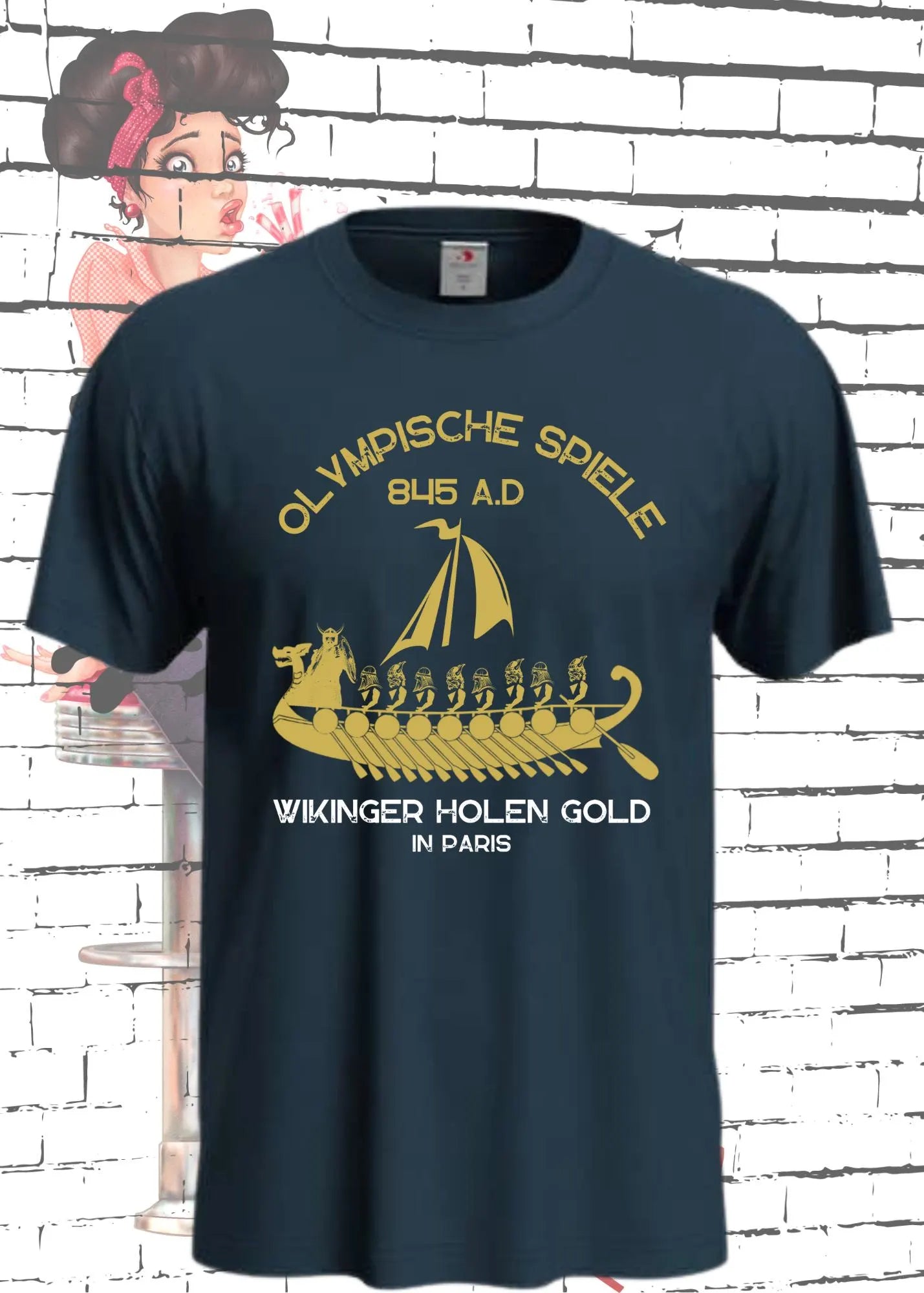 ⚔️ Wikinger holen Gold in Paris! - Olympia T-Shirt mit Spruch 🥇✨ Unisex